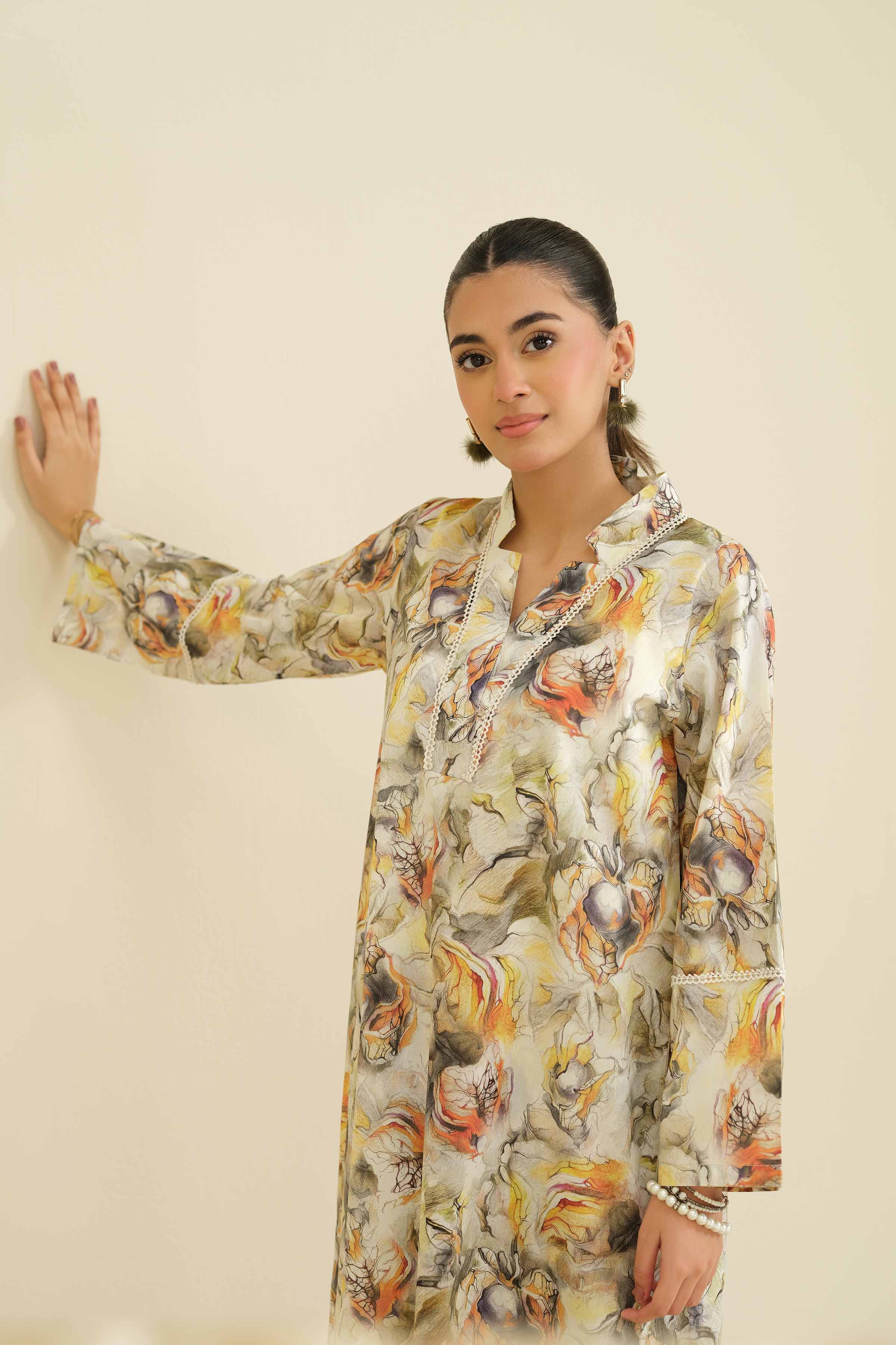 NISHATUAE - Multi Printed Cambric 2-piece Ready to wear Dress