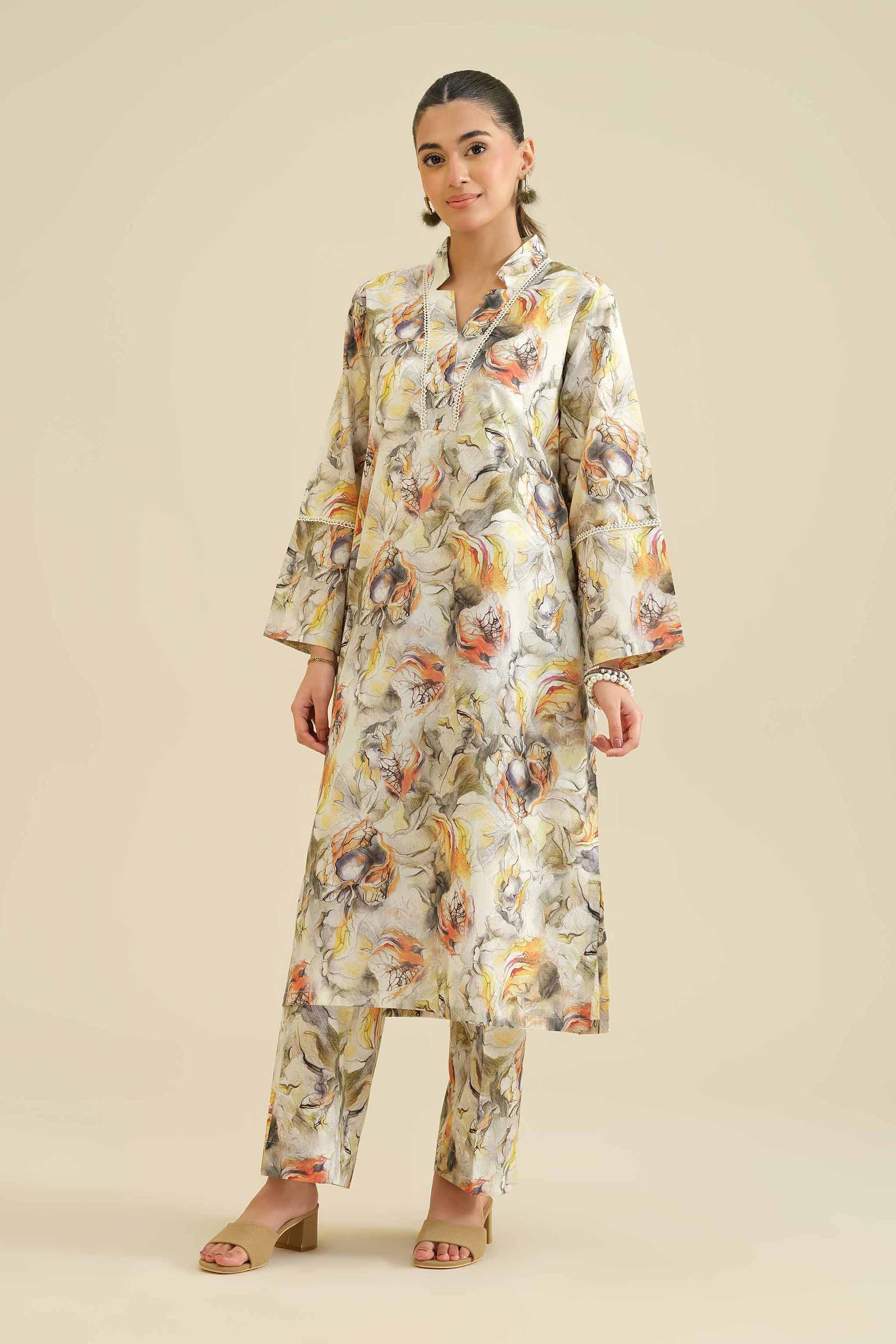 NISHATUAE - Multi Printed Cambric 2-piece Ready to wear Dress