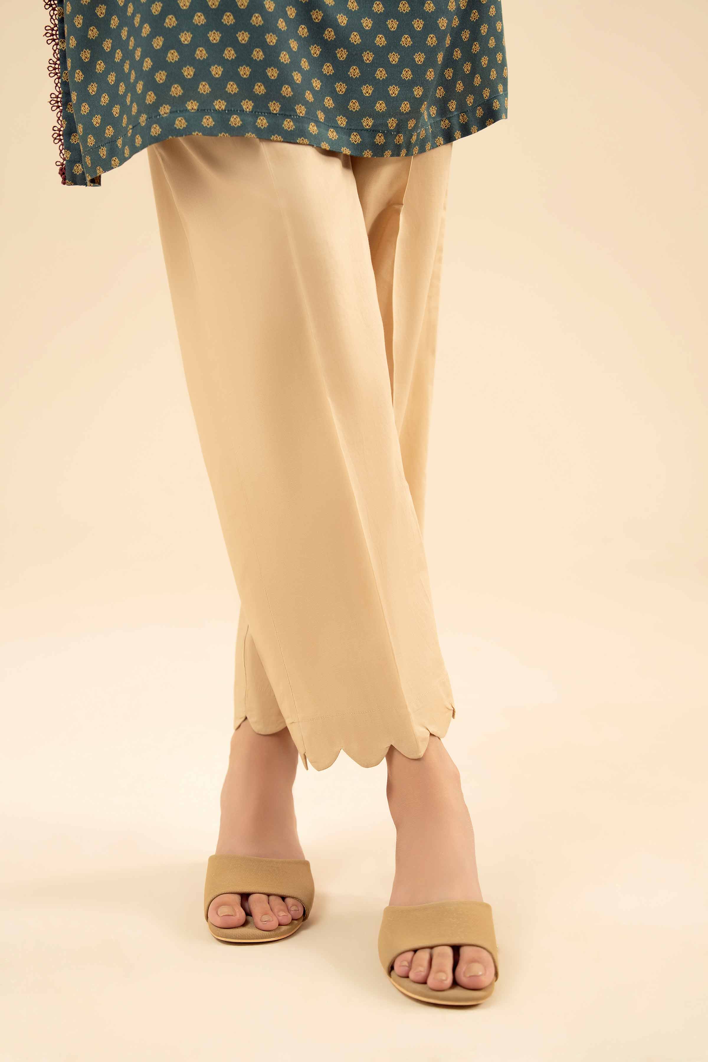NISHATUAE - Yellow Solids Cambric Ready to wear Trousers