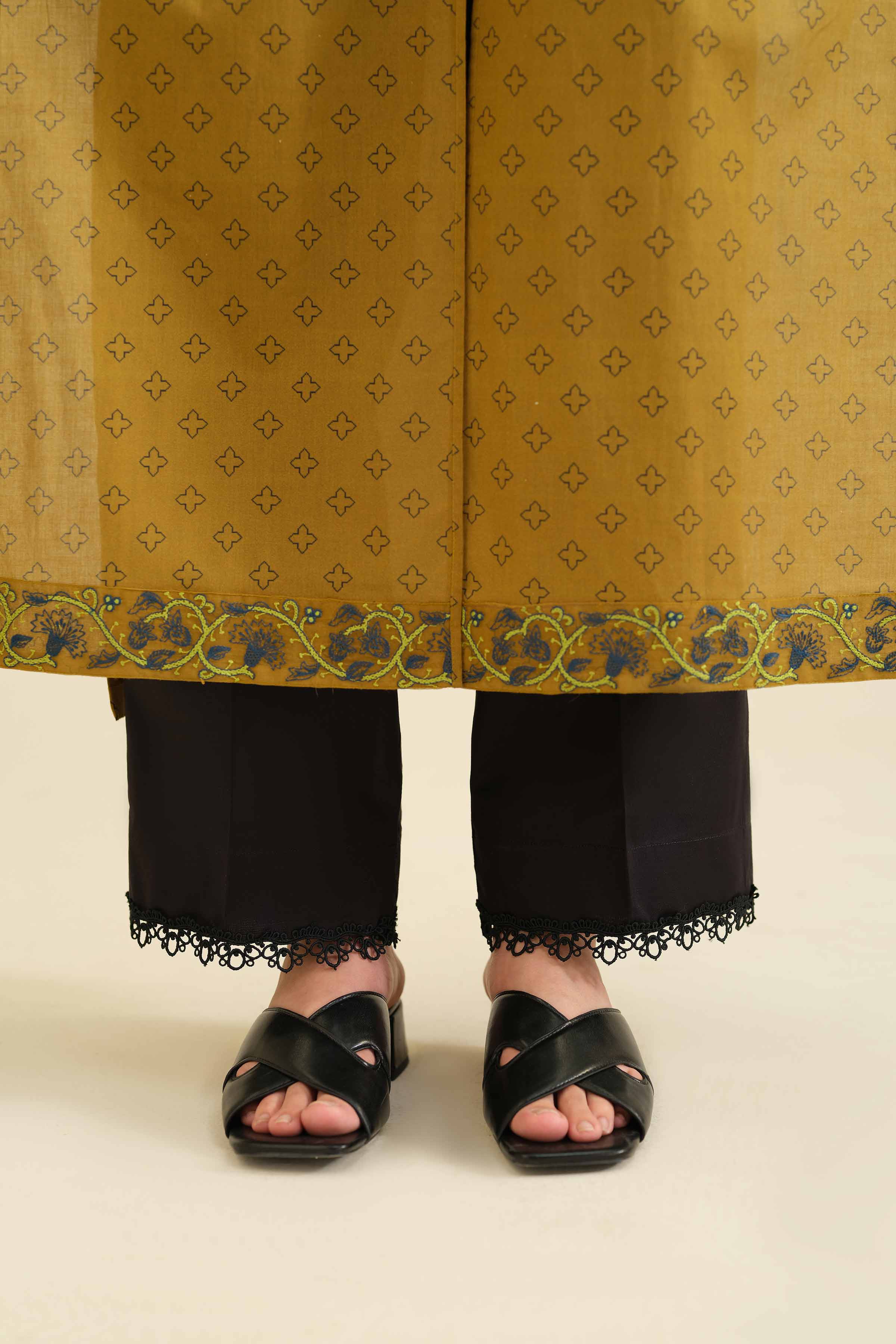 NISHATUAE - Black Solids Cambric Ready to wear Trousers