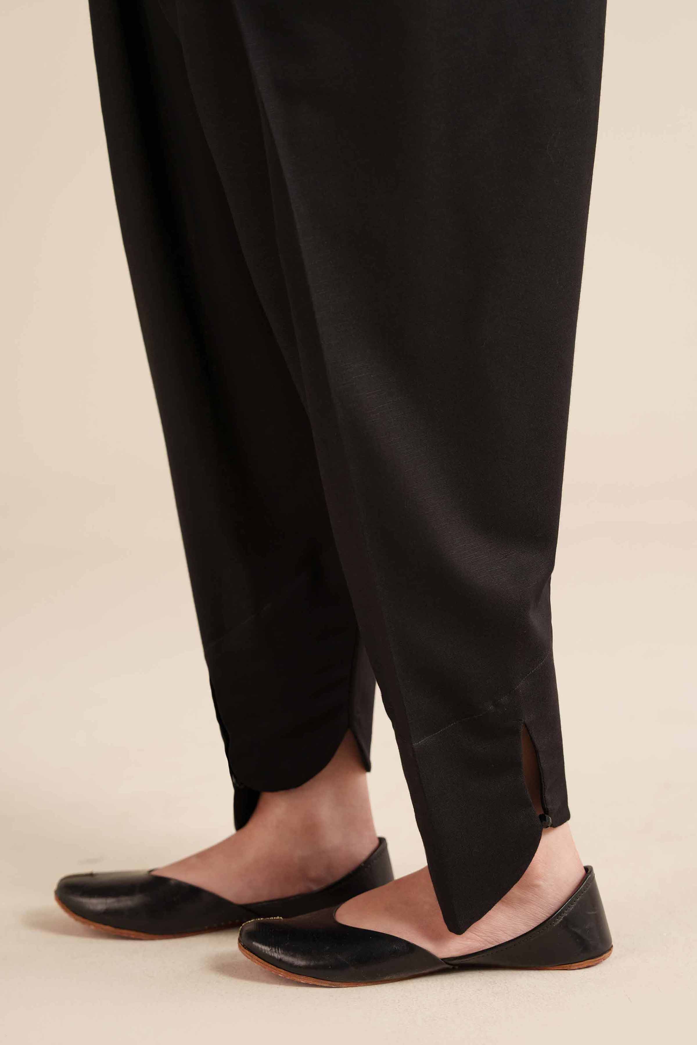 NISHATUAE - Black Solids Karandi Ready to wear Shalwar