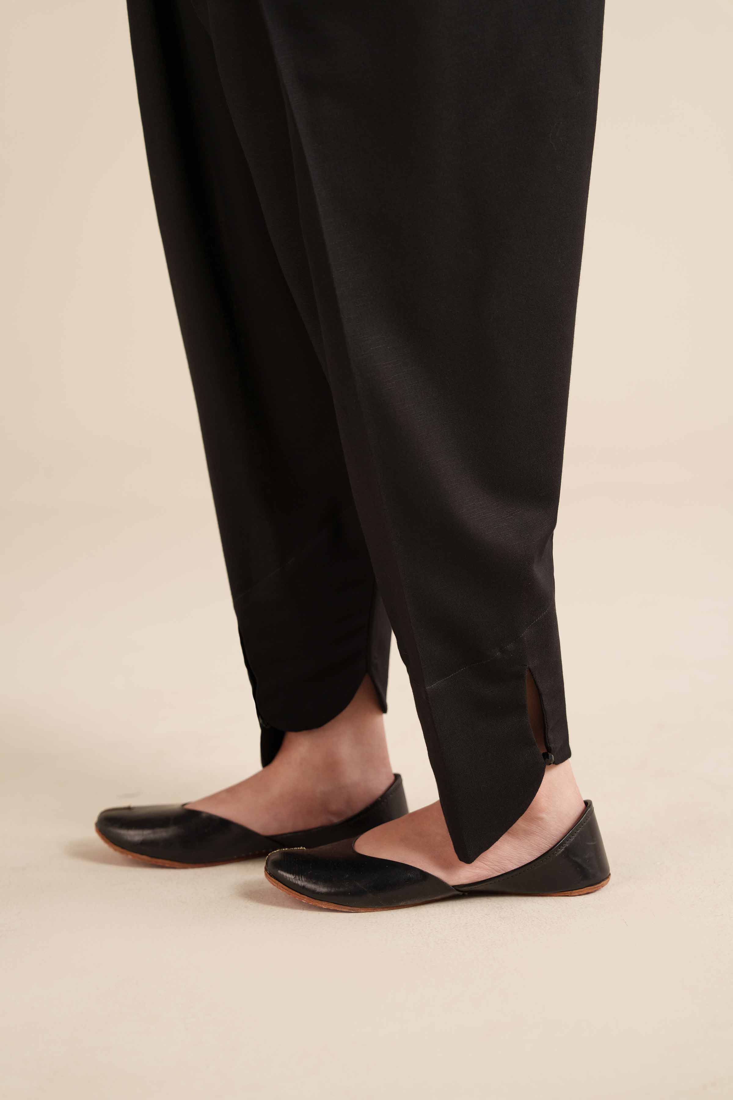 NISHATUAE - Black Solids Karandi Ready to wear Shalwar