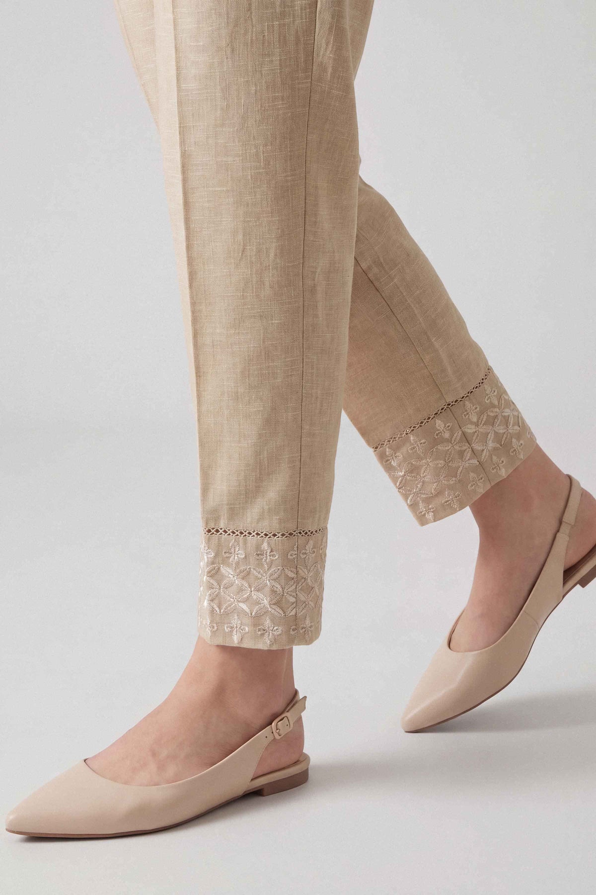 Embroidered Trousers - PW25-147