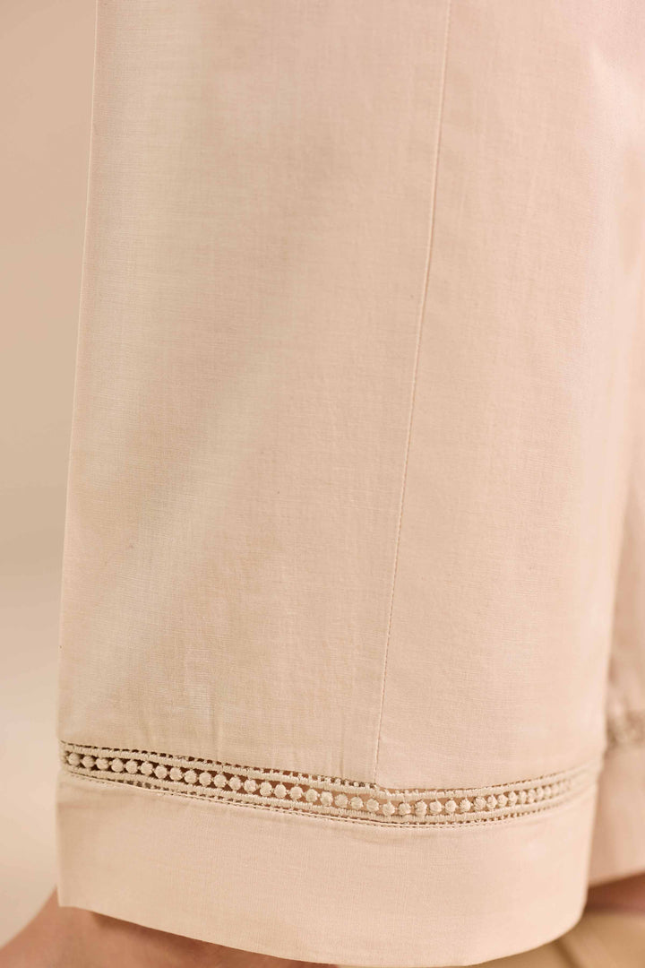 NISHATUAE - Beige Solids Cambric Ready to wear Trousers