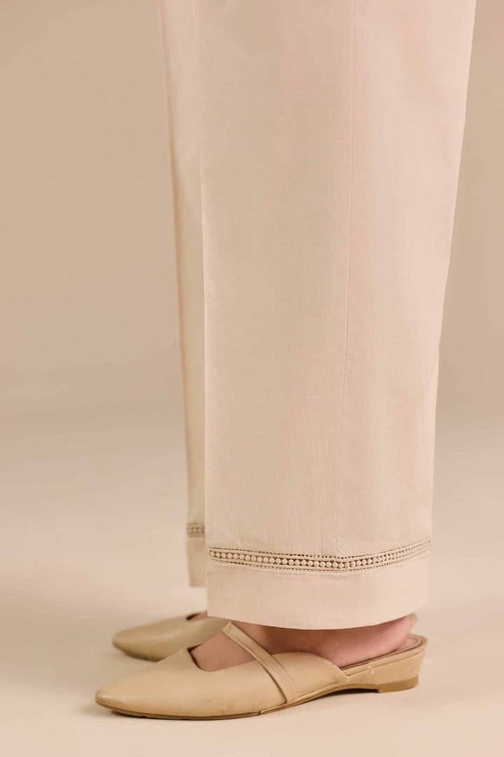 NISHATUAE - Beige Solids Cambric Ready to wear Trousers