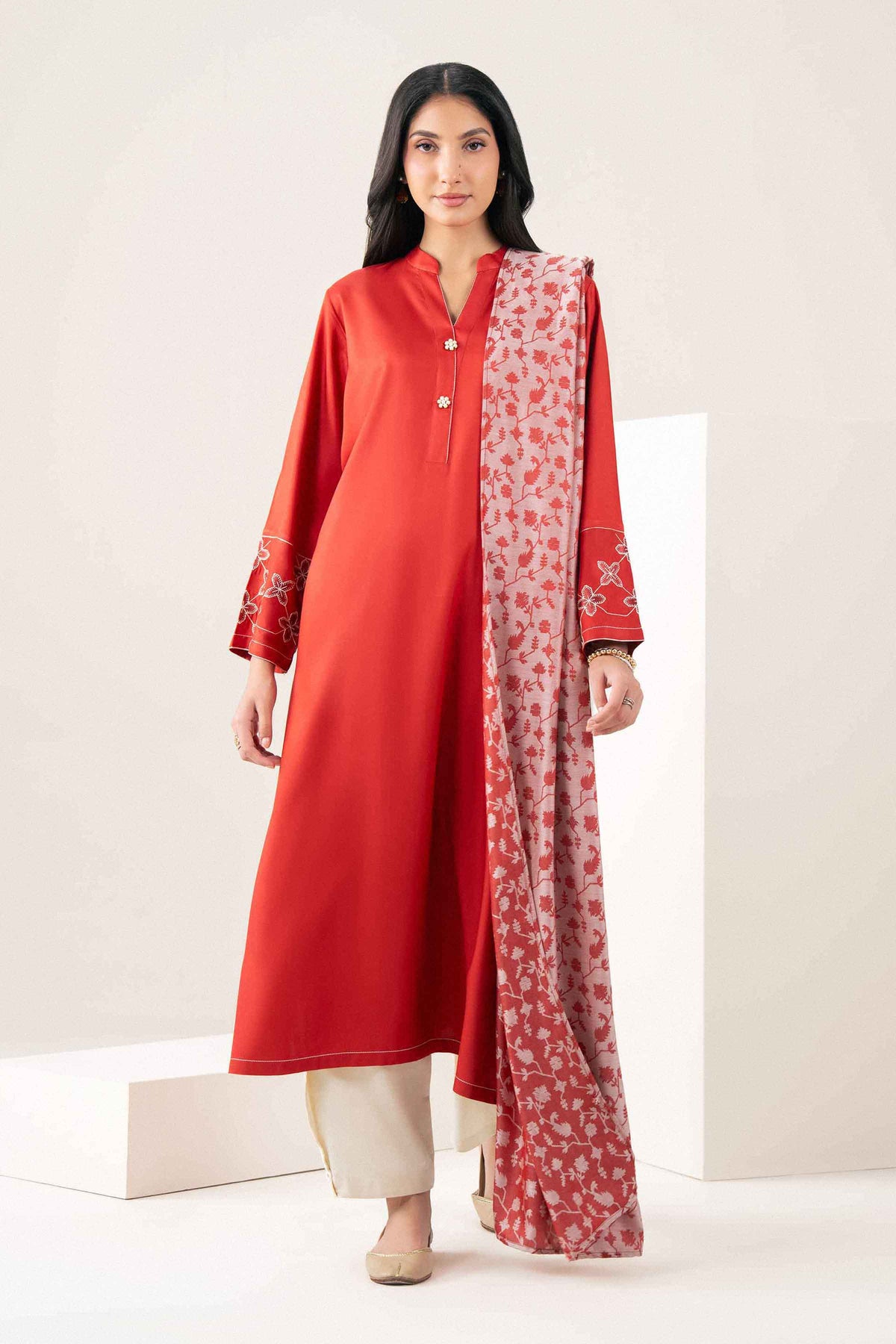 2 Piece - Embroidered Suit - PW25-176-for Women -  Pret Collection | Nishat UAE | Shop Online 