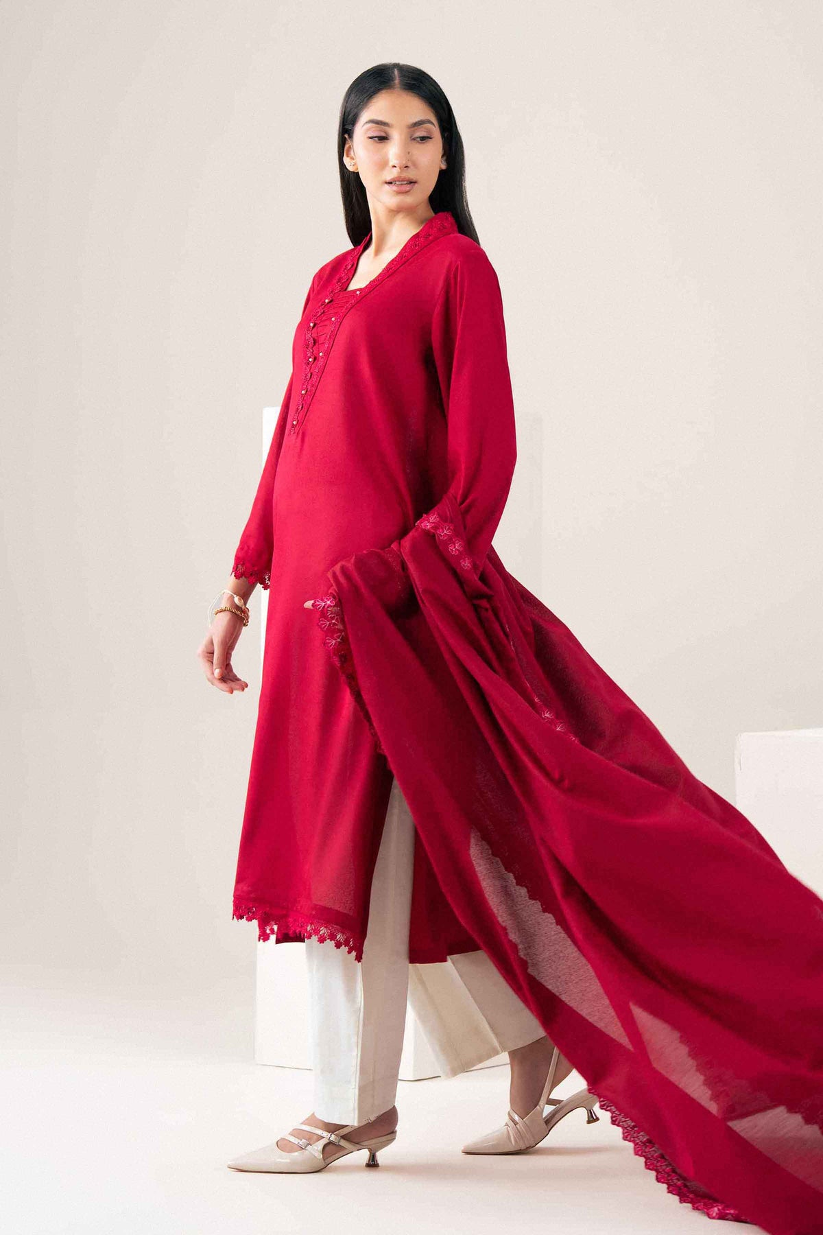 2 Piece - Embroidered Suit - PW25-196-for Women -  Pret Collection | Nishat UAE | Shop Online 