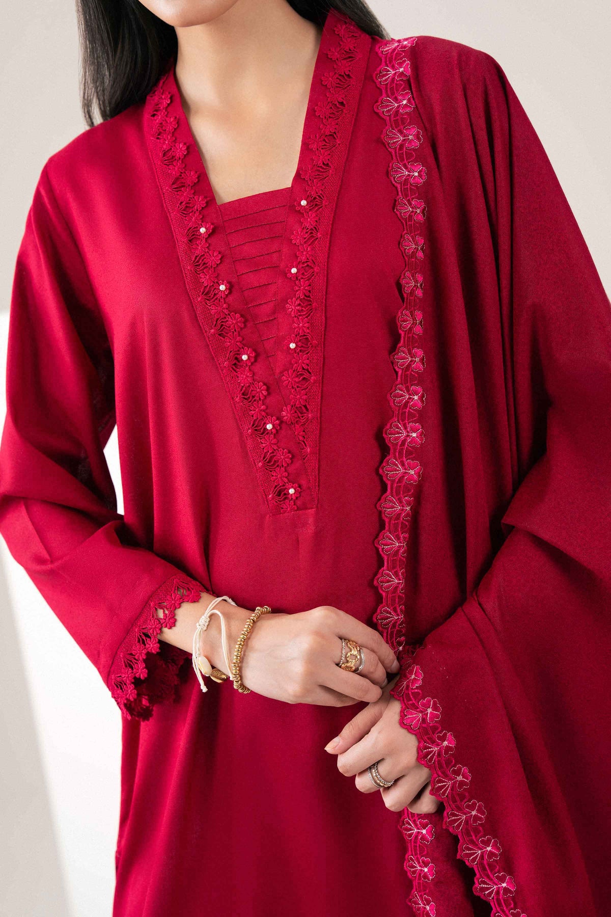 2 Piece - Embroidered Suit - PW25-196-for Women -  Pret Collection | Nishat UAE | Shop Online 