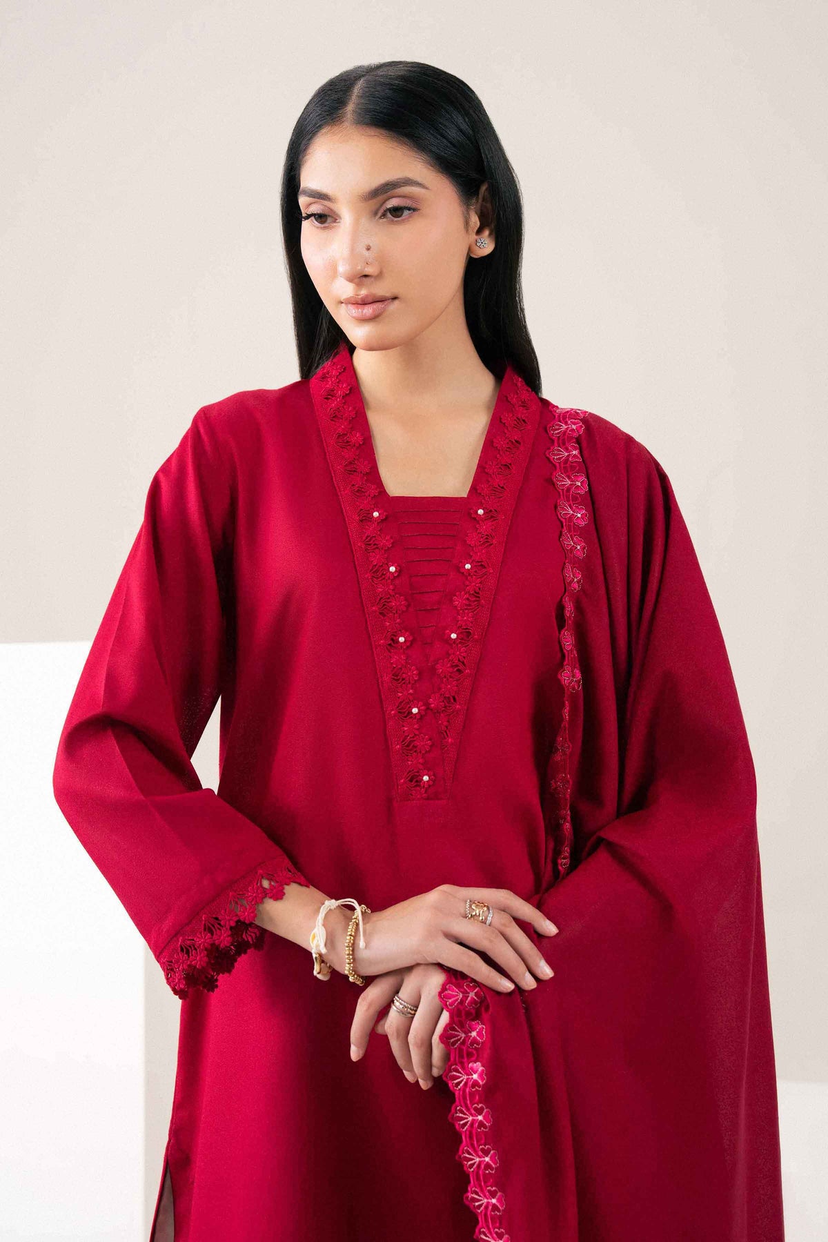 2 Piece - Embroidered Suit - PW25-196-for Women -  Pret Collection | Nishat UAE | Shop Online 