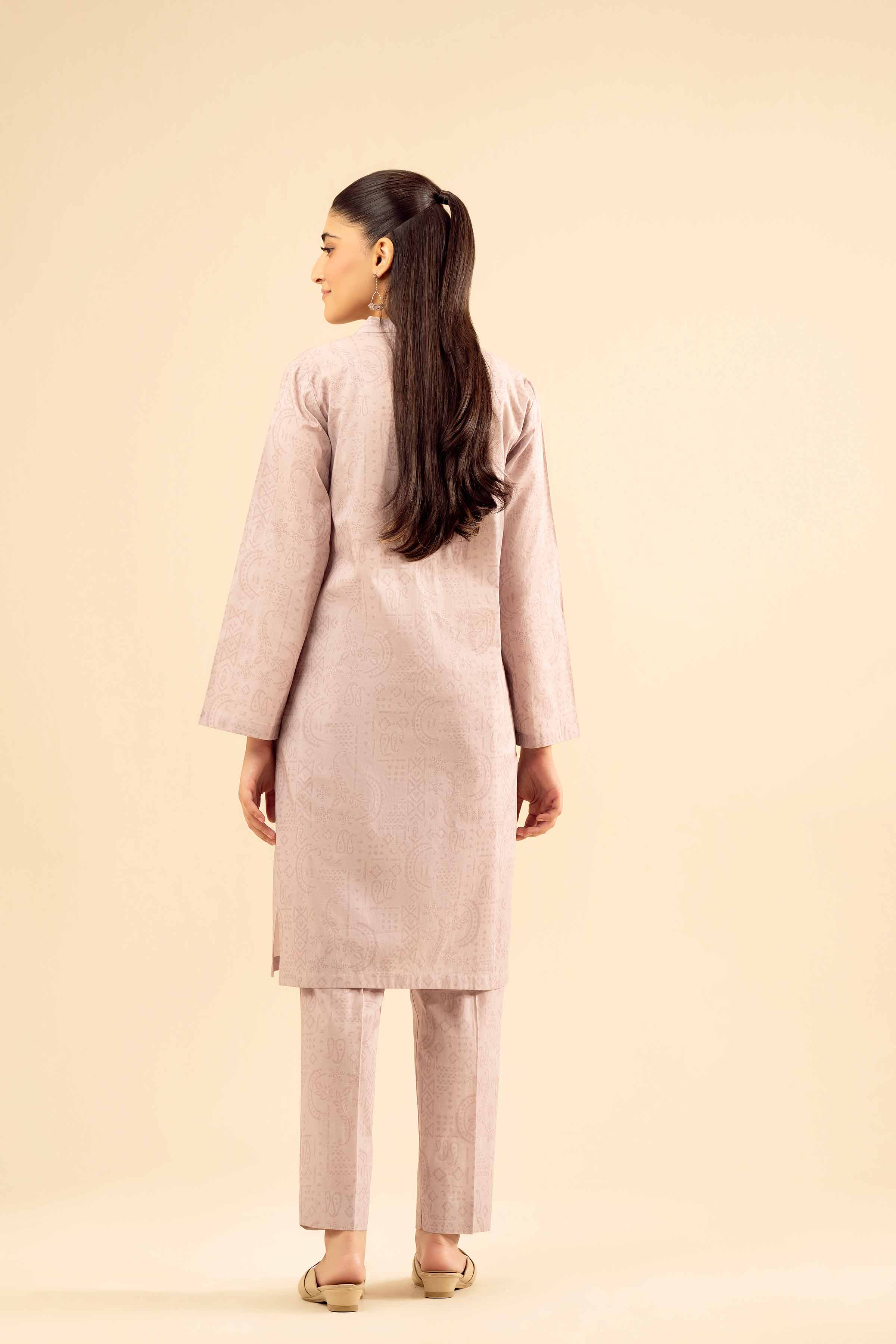 NISHATUAE - Pink Printed Cambric 2-piece Ready to wear Dress