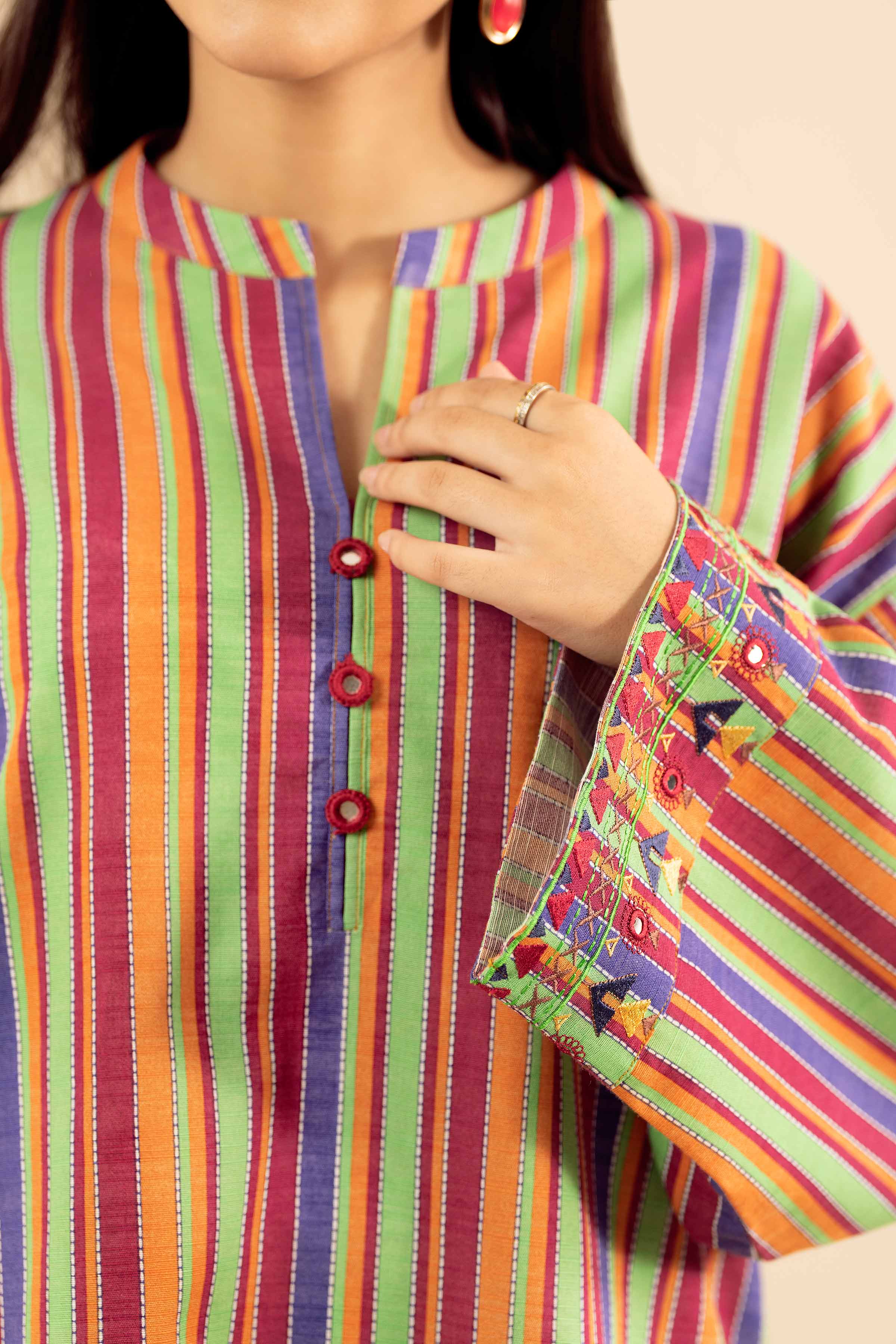 NISHATUAE - Multi Embroidered Khaddar 2-piece Ready to wear Dress