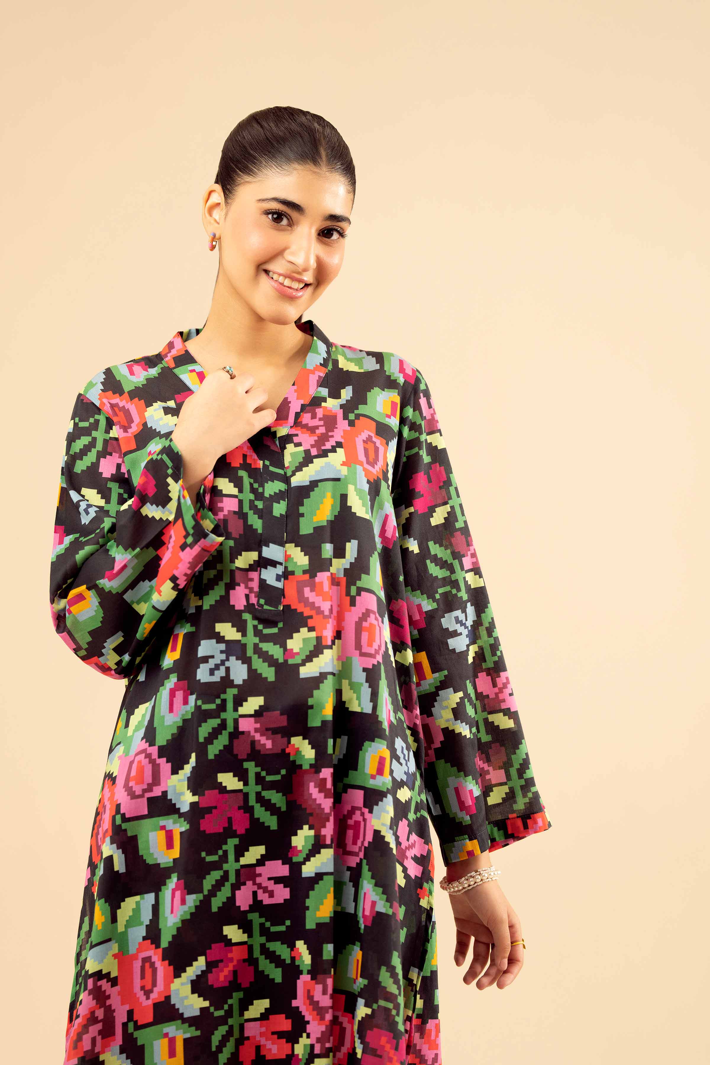 NISHATUAE - Multi Printed Cambric 2-piece Ready to wear Dress