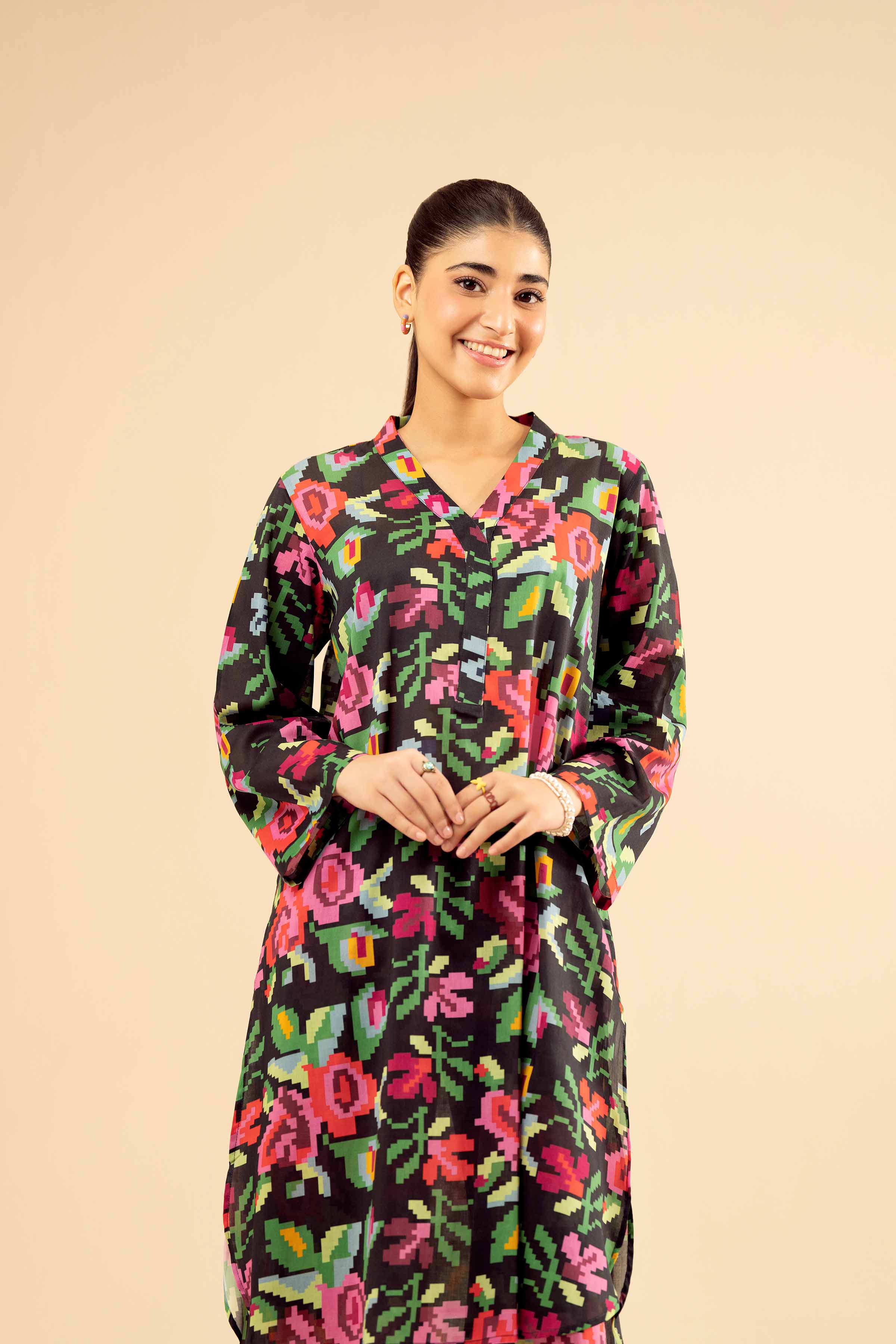 NISHATUAE - Multi Printed Cambric 2-piece Ready to wear Dress