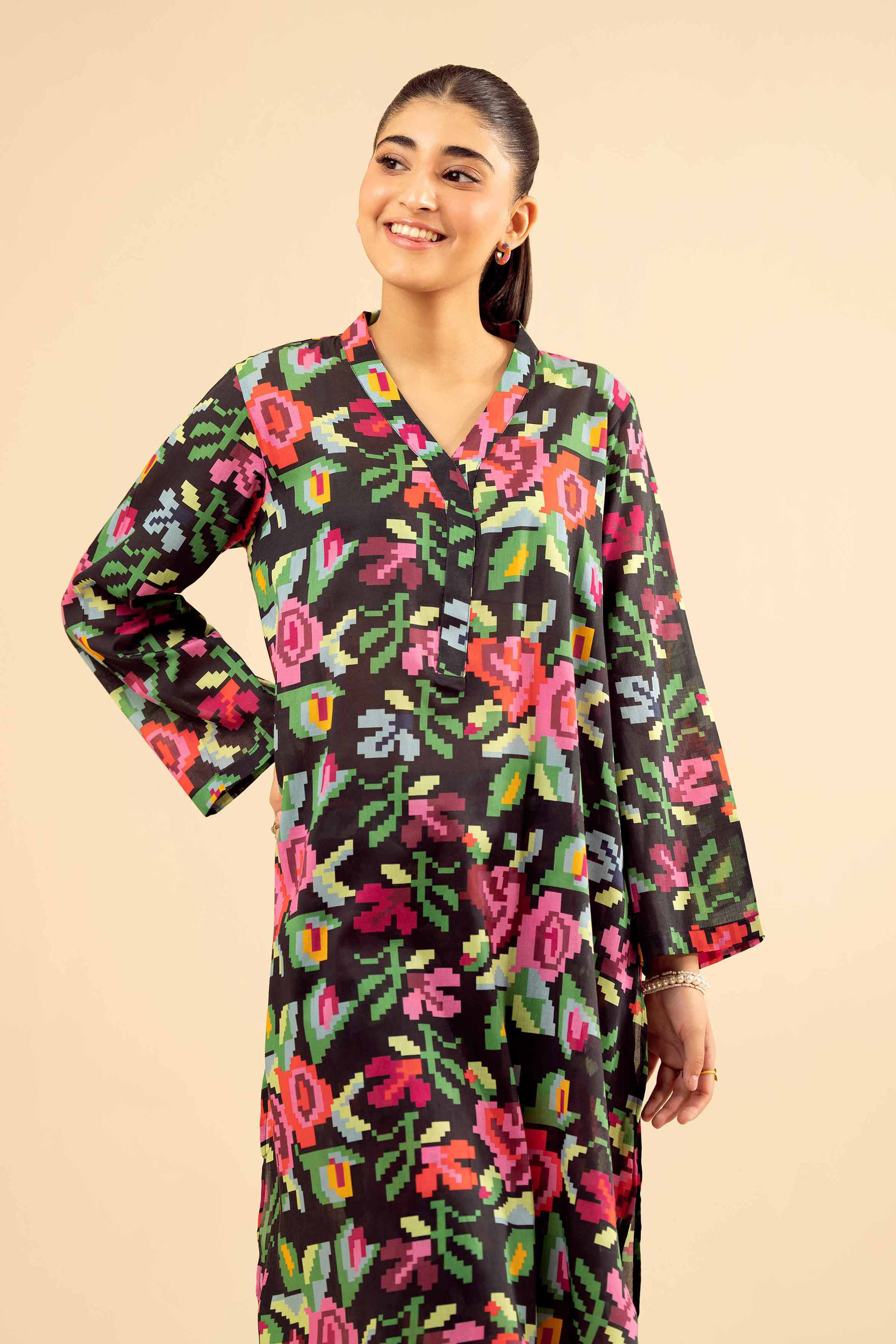 NISHATUAE - Multi Printed Cambric 2-piece Ready to wear Dress