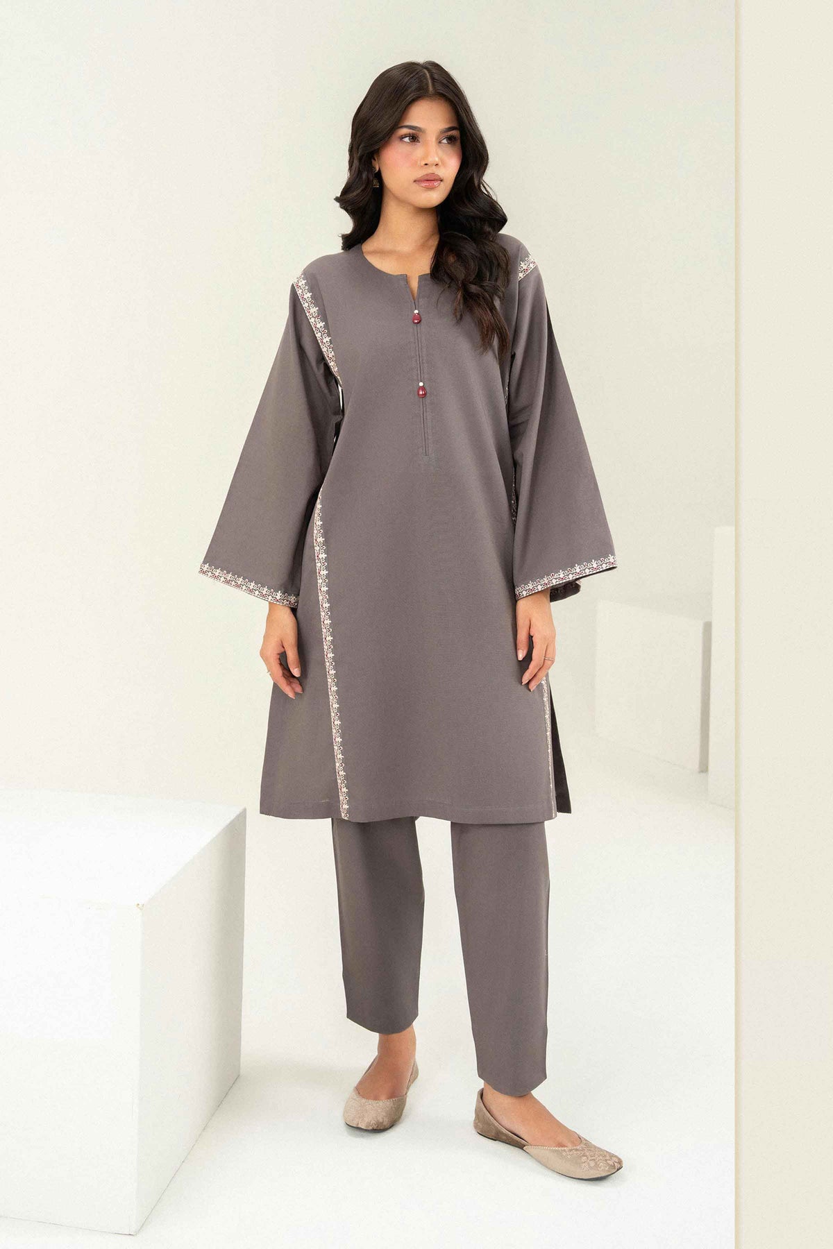 2 Piece - Embroidered Suit - PW25-242