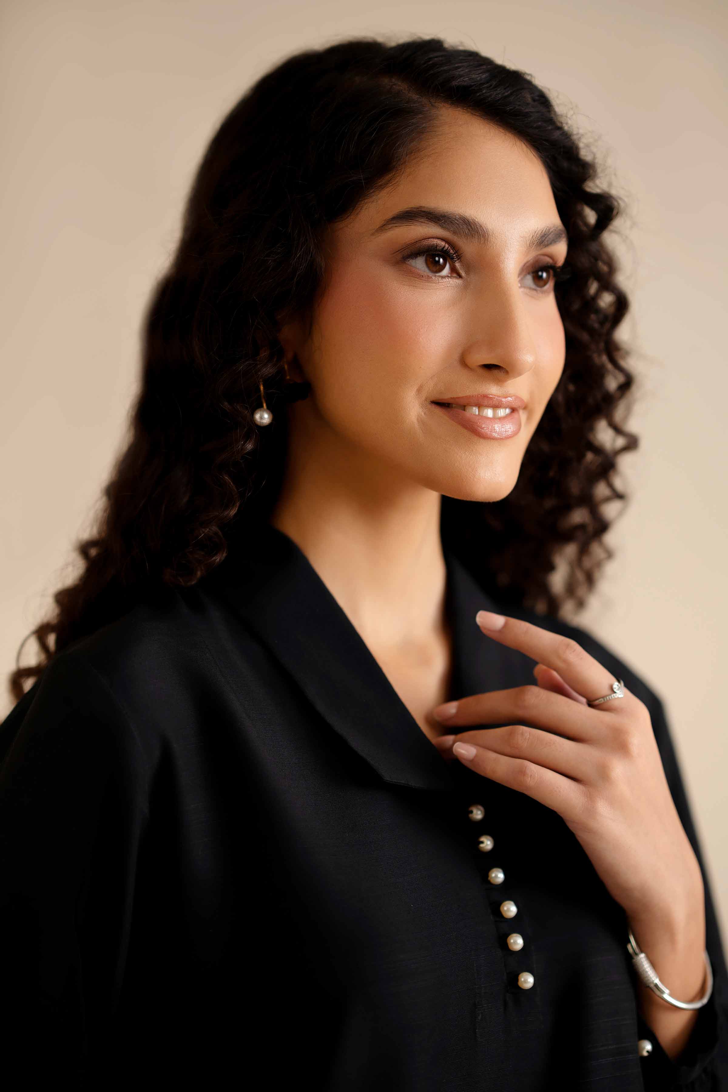 NISHATUAE - Black Solids Silk 2-piece Ready to wear Dress