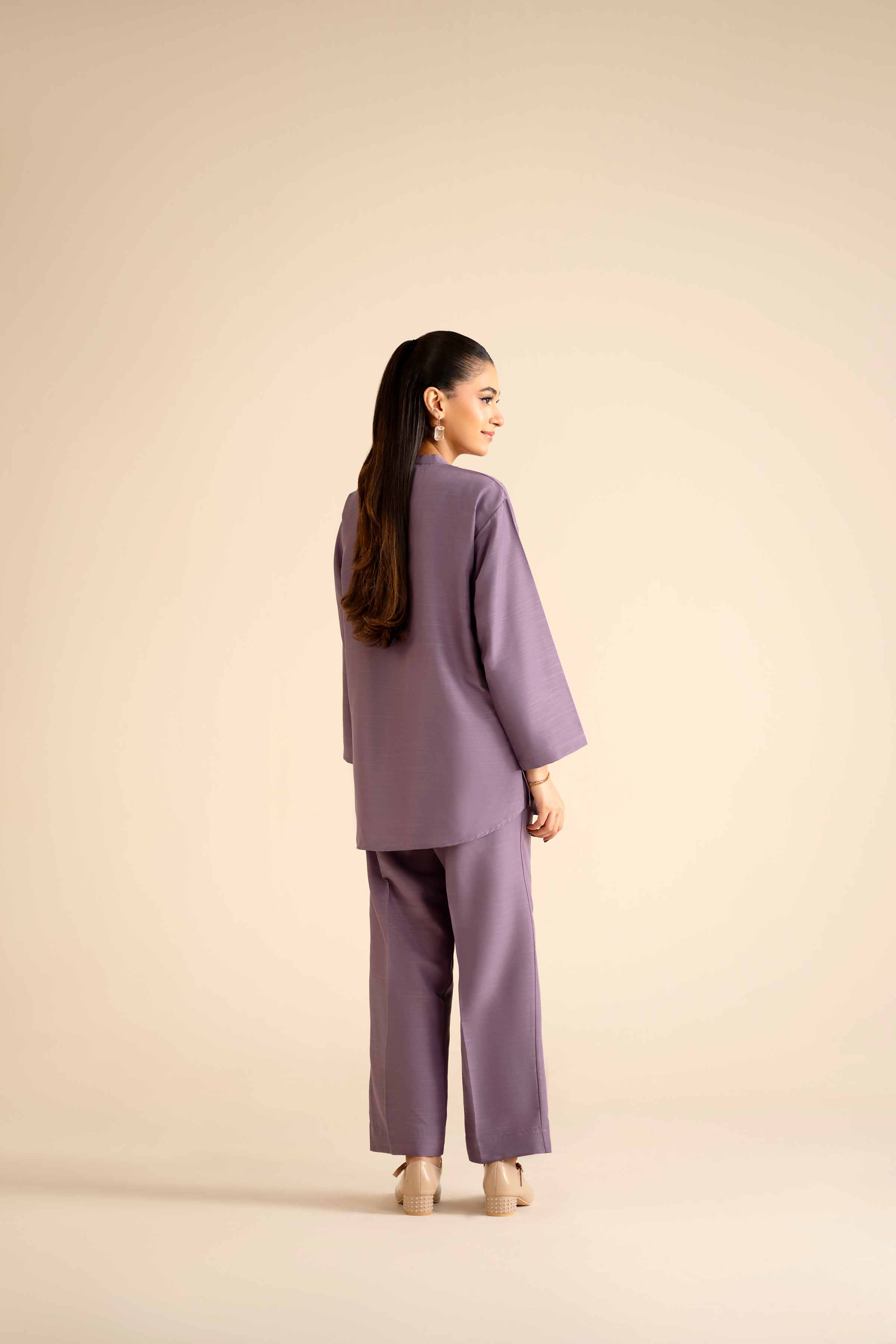 NISHATUAE - Purple Solids Silk 2-piece Ready to wear Dress