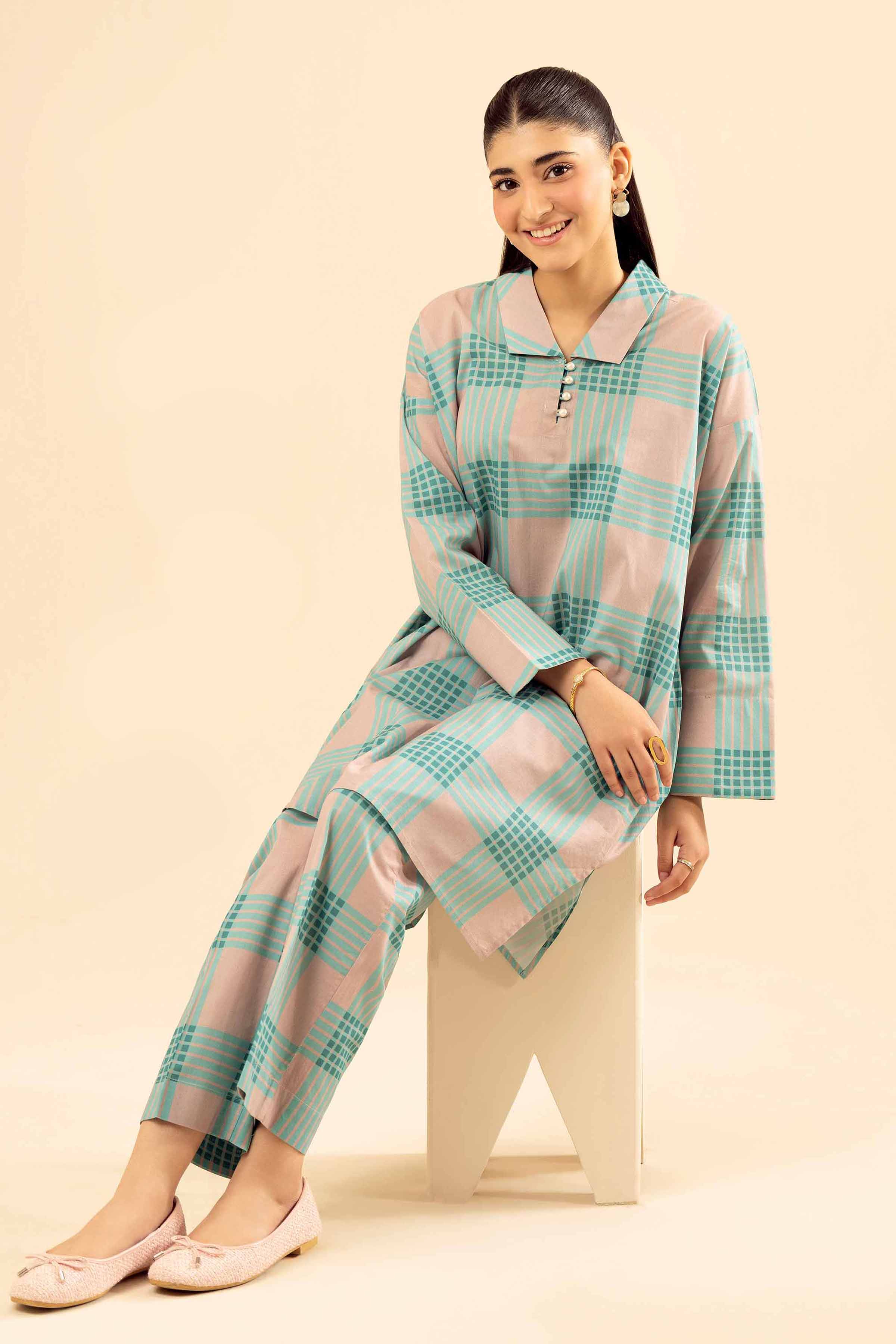 NISHATUAE - Multi Printed Cambric 2-piece Ready to wear Dress