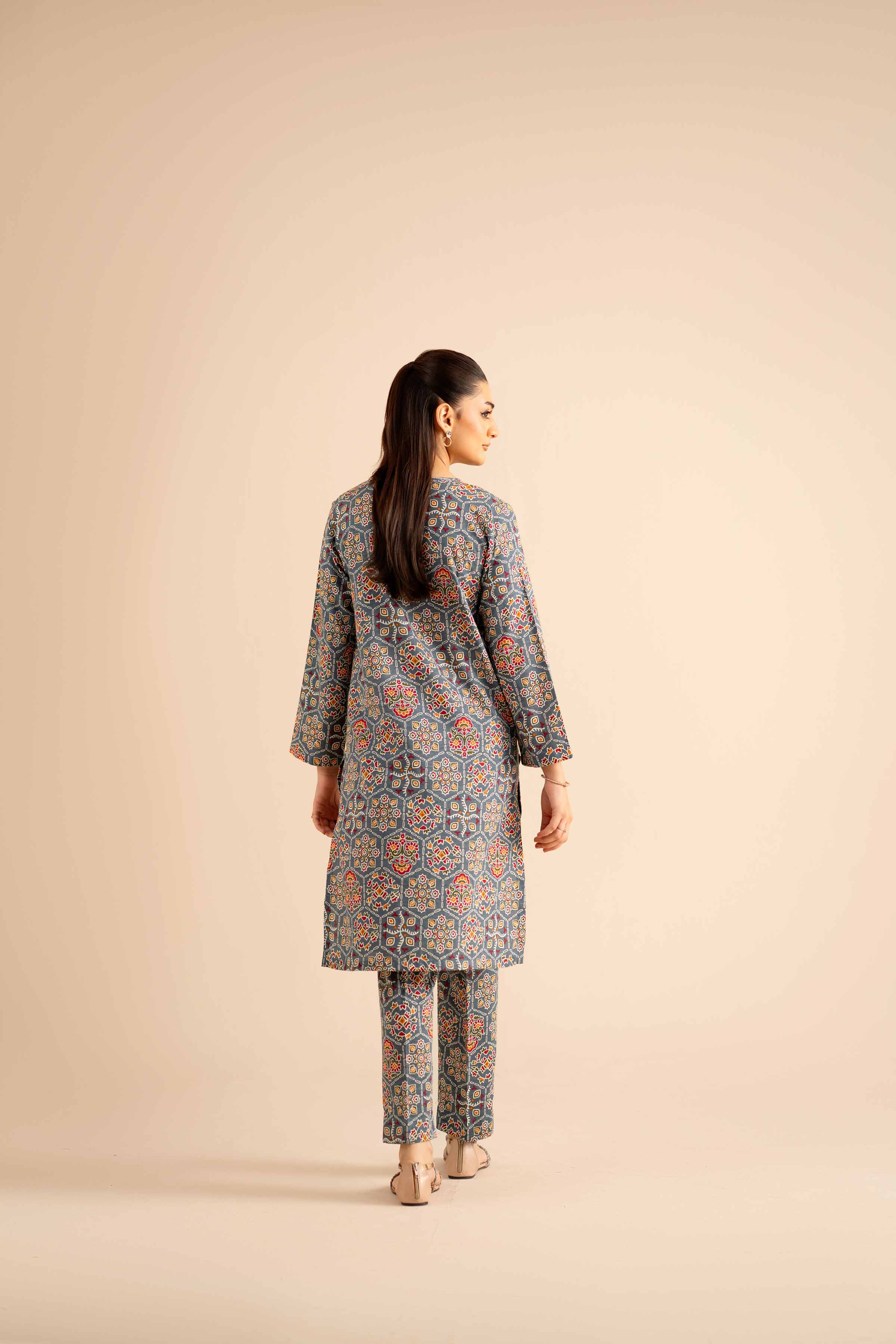 NISHATUAE - Multi Printed Karandi 2-piece Ready to wear Dress