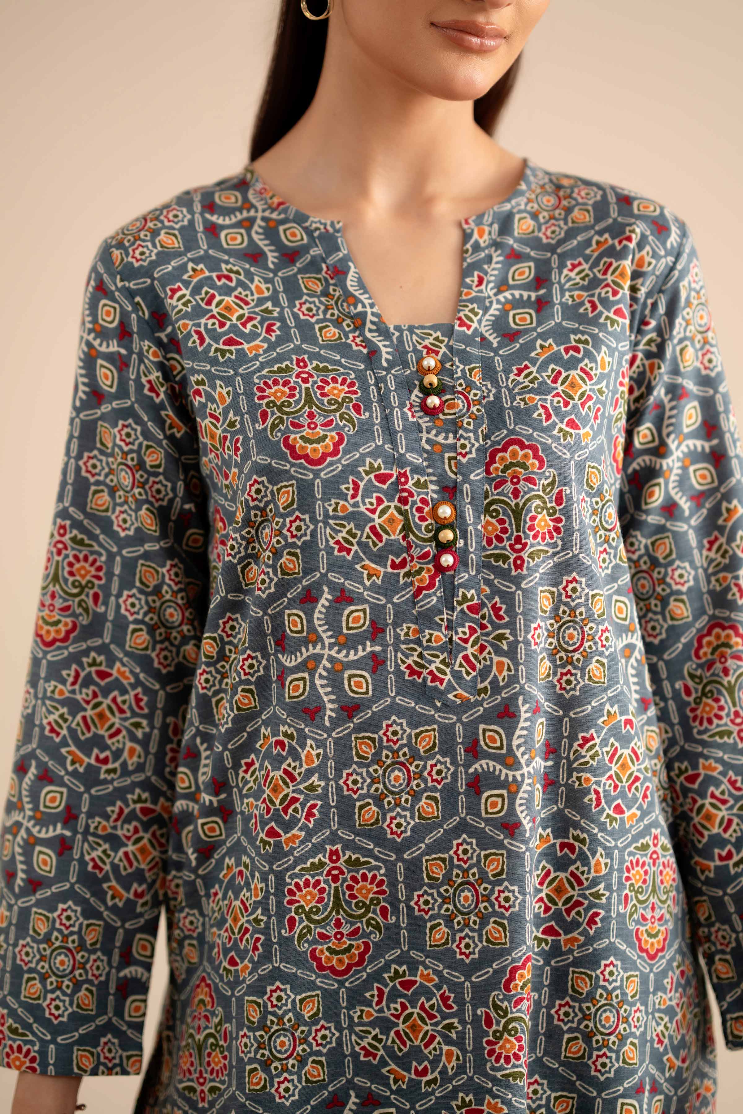 NISHATUAE - Multi Printed Karandi 2-piece Ready to wear Dress