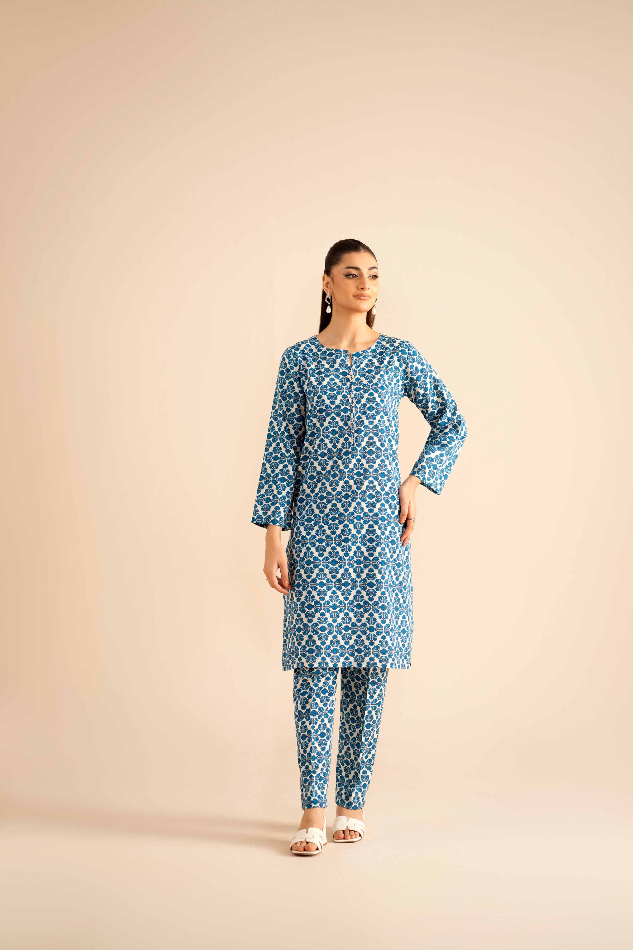 NISHATUAE - Multi Printed Karandi 2-piece Ready to wear Dress