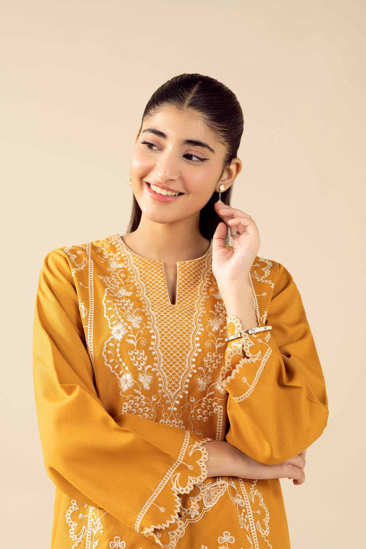 NishatUAE -  Yellow Embroidered Poshak 2-piece Ready to wear Dress