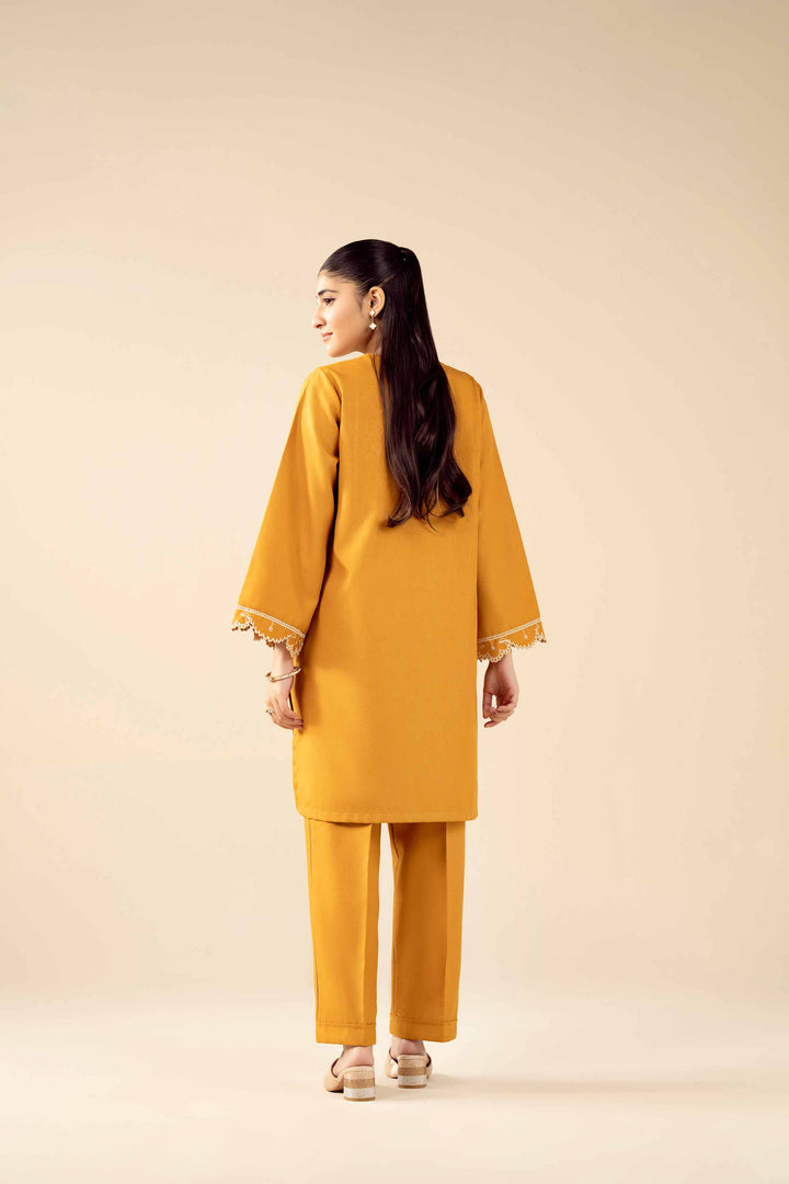 NishatUAE -  Yellow Embroidered Poshak 2-piece Ready to wear Dress