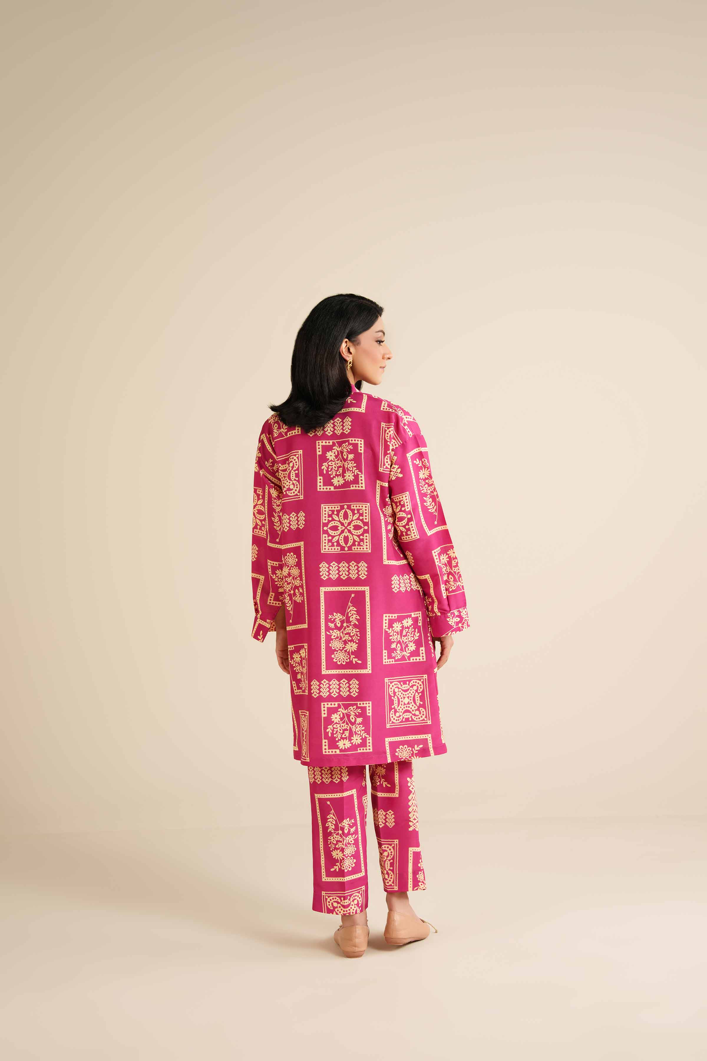 NISHATUAE - Pink Printed Swiss Lawn 2-piece Ready to wear Dress