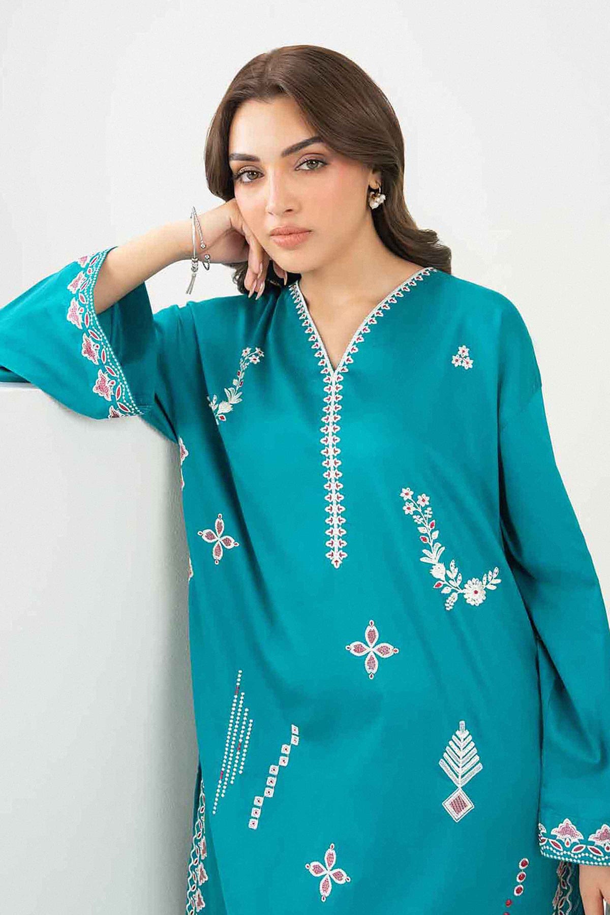 2 Piece - Embroidered Suit - PW25-392-for Women -  Pret Collection | Nishat UAE | Shop Online 