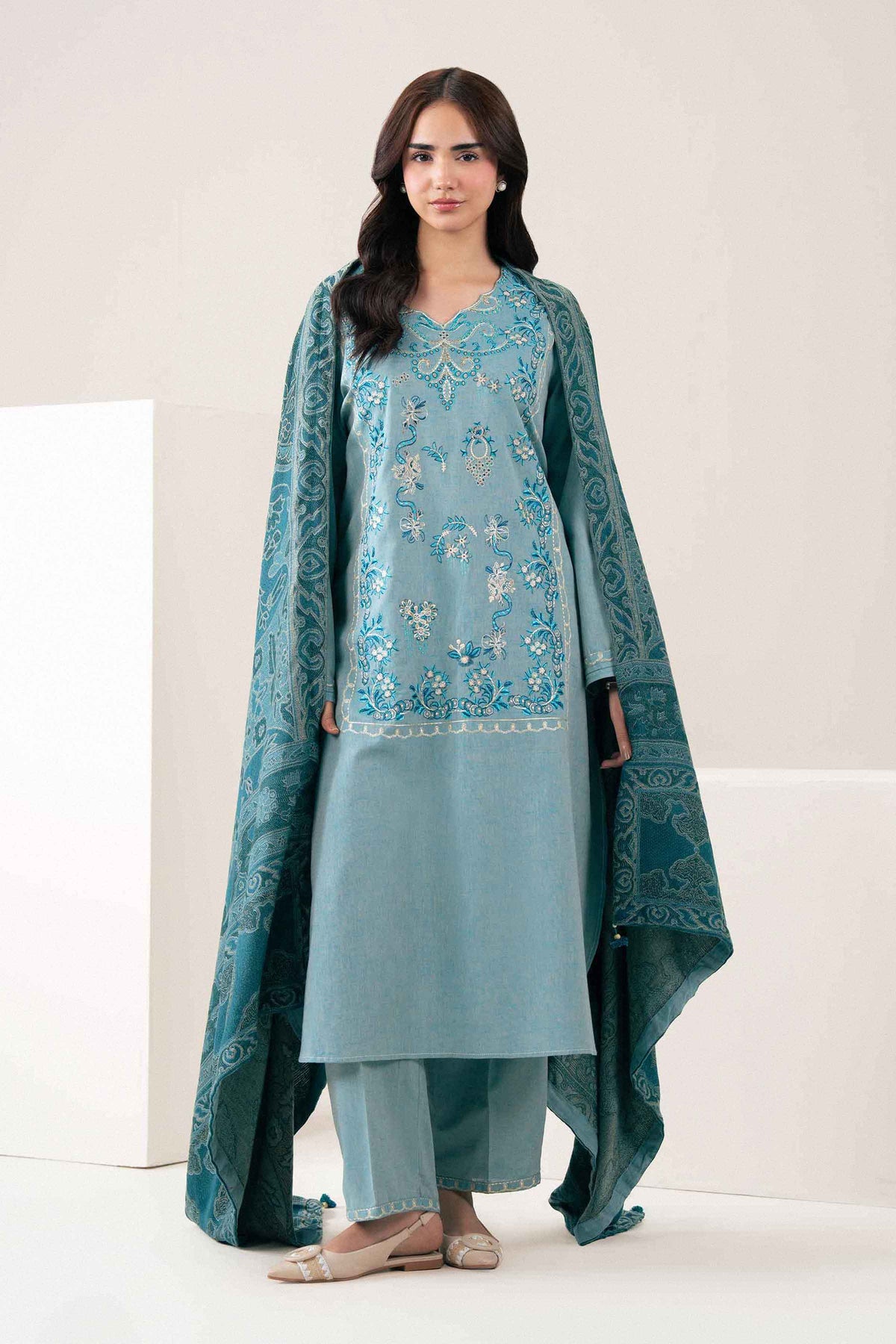 3 Piece - Embroidered Suit - PW25-482 for Women - Pret Collection | Nishat UAE | Shop Online
