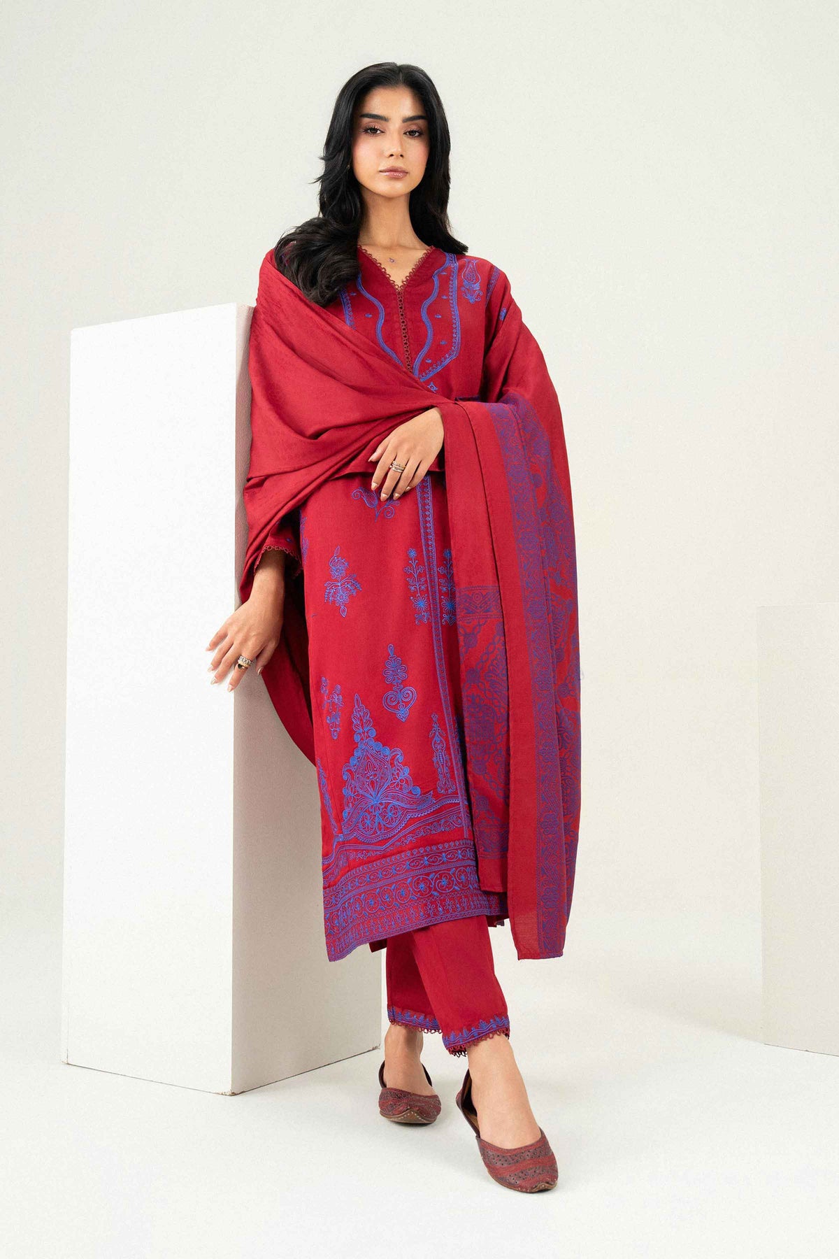3 Piece - Embroidered Suit - PW25-500