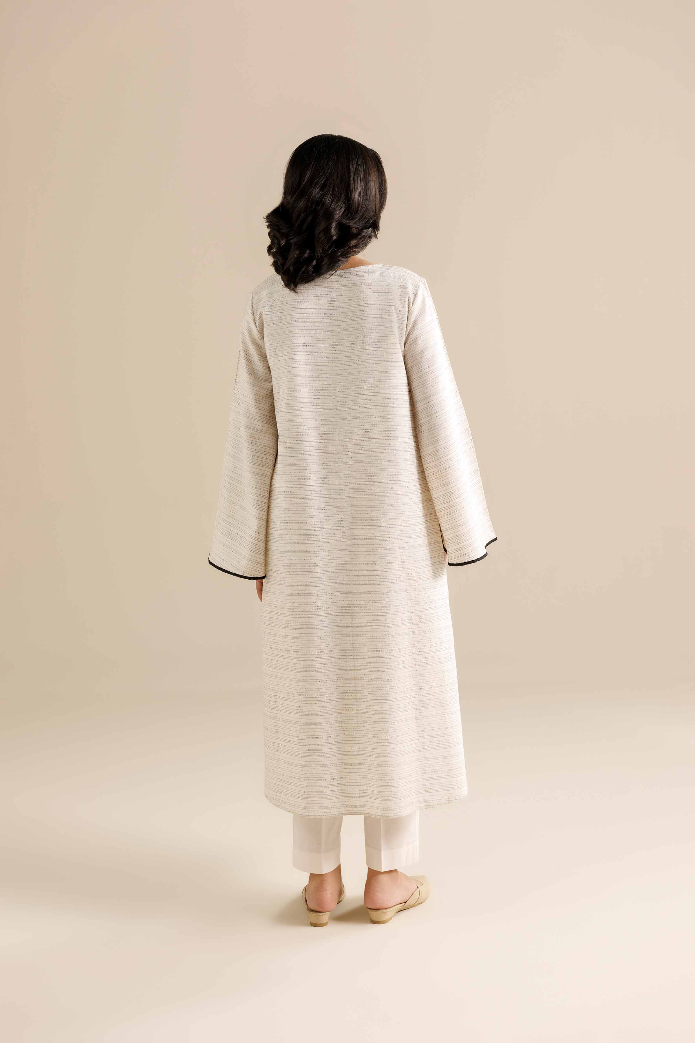 NISHATUAE - White Solids Yarn Dyed 2-piece Ready to wear Dress