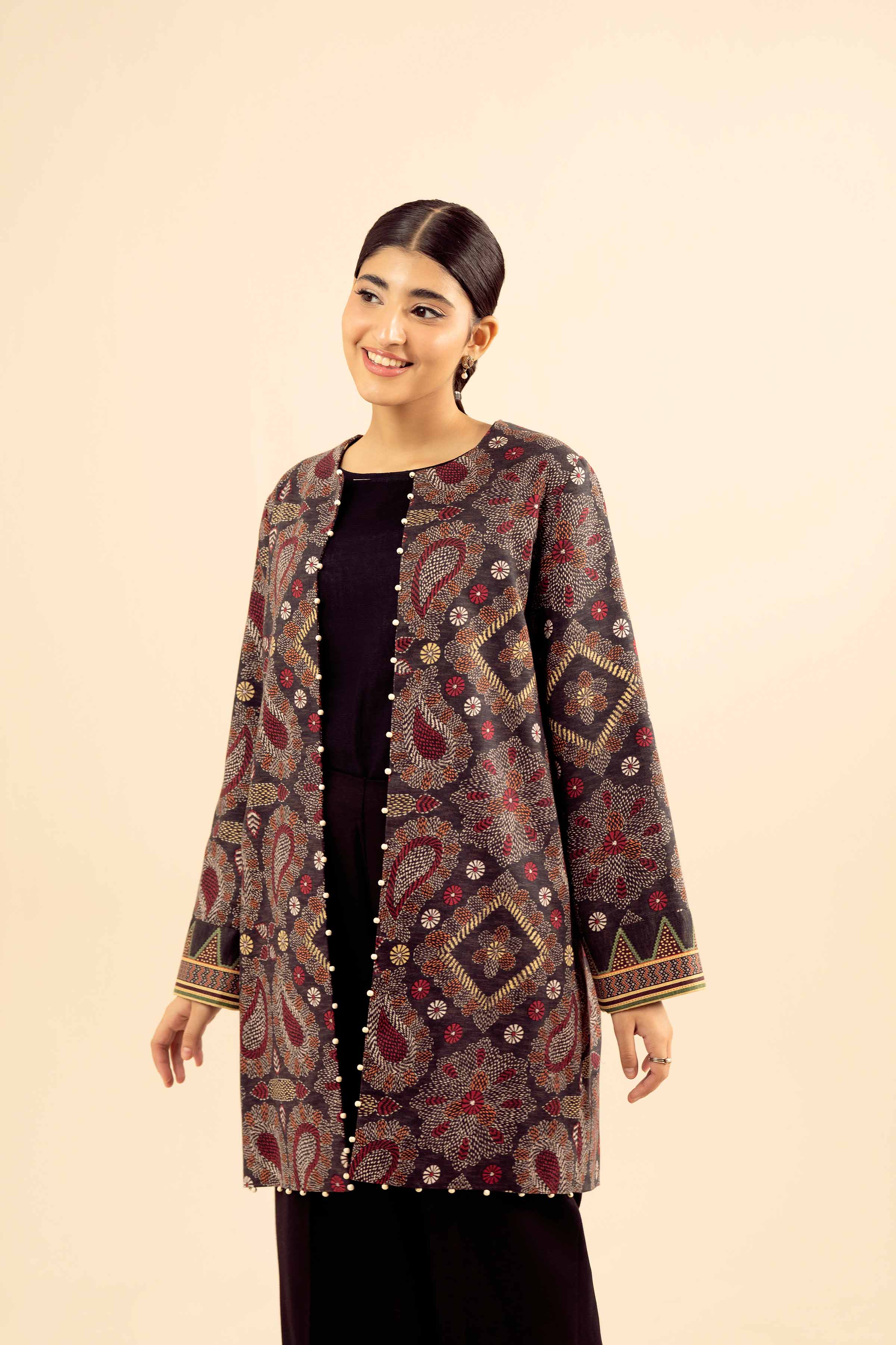 NISHATUAE - Multi Printed Karandi Ready to wear Jacket