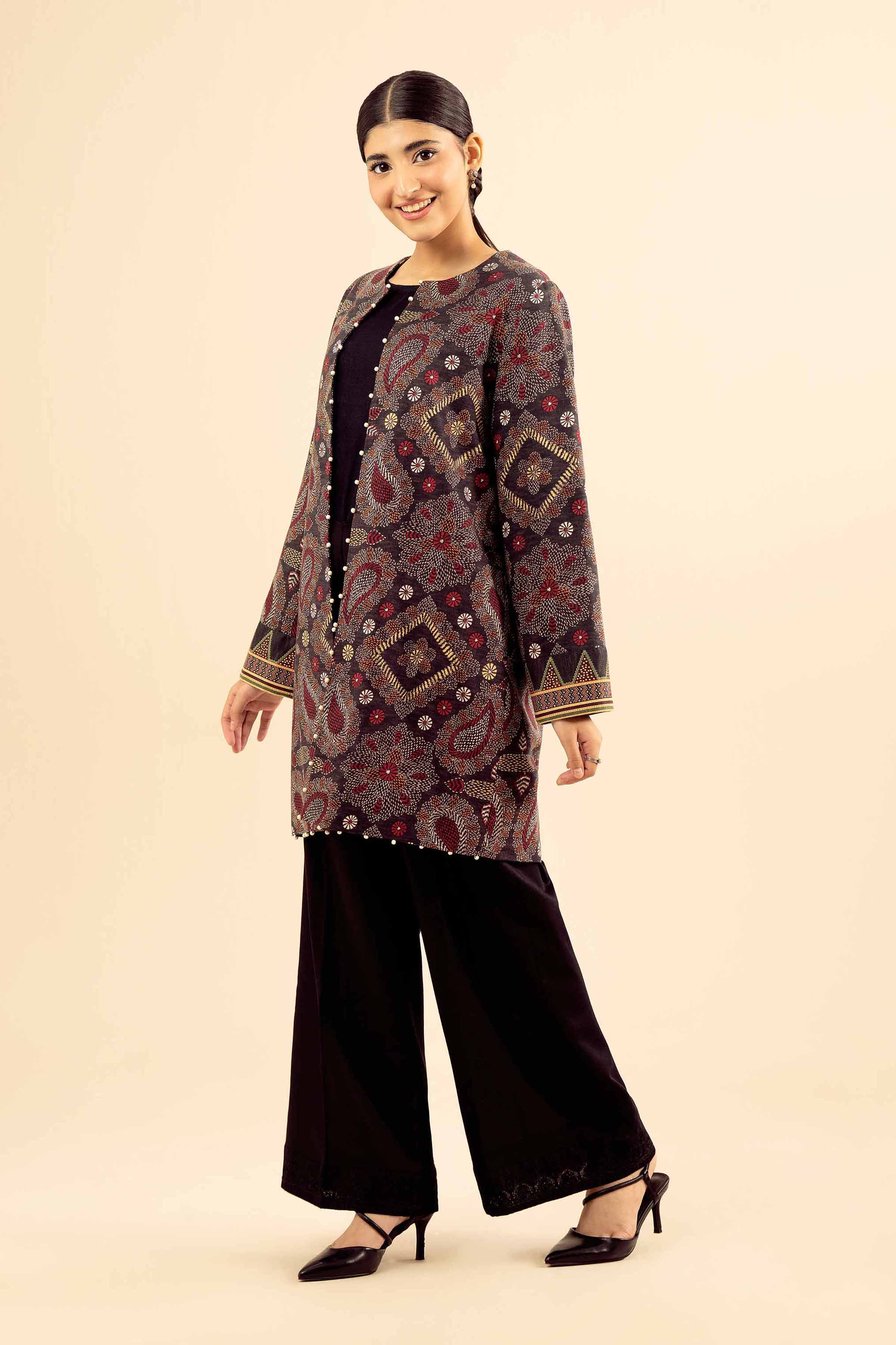 NISHATUAE - Multi Printed Karandi Ready to wear Jacket