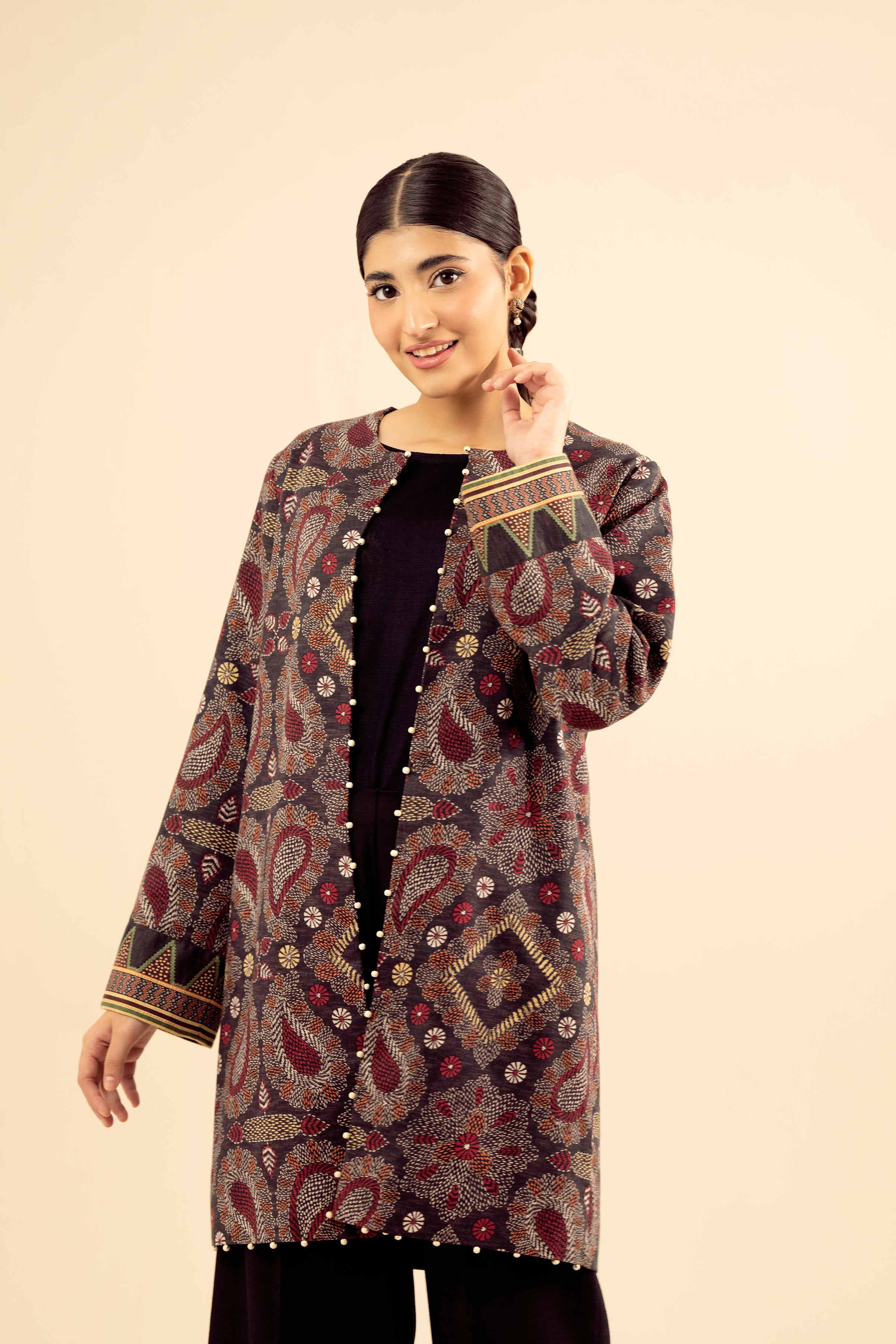 NISHATUAE - Multi Printed Karandi Ready to wear Jacket