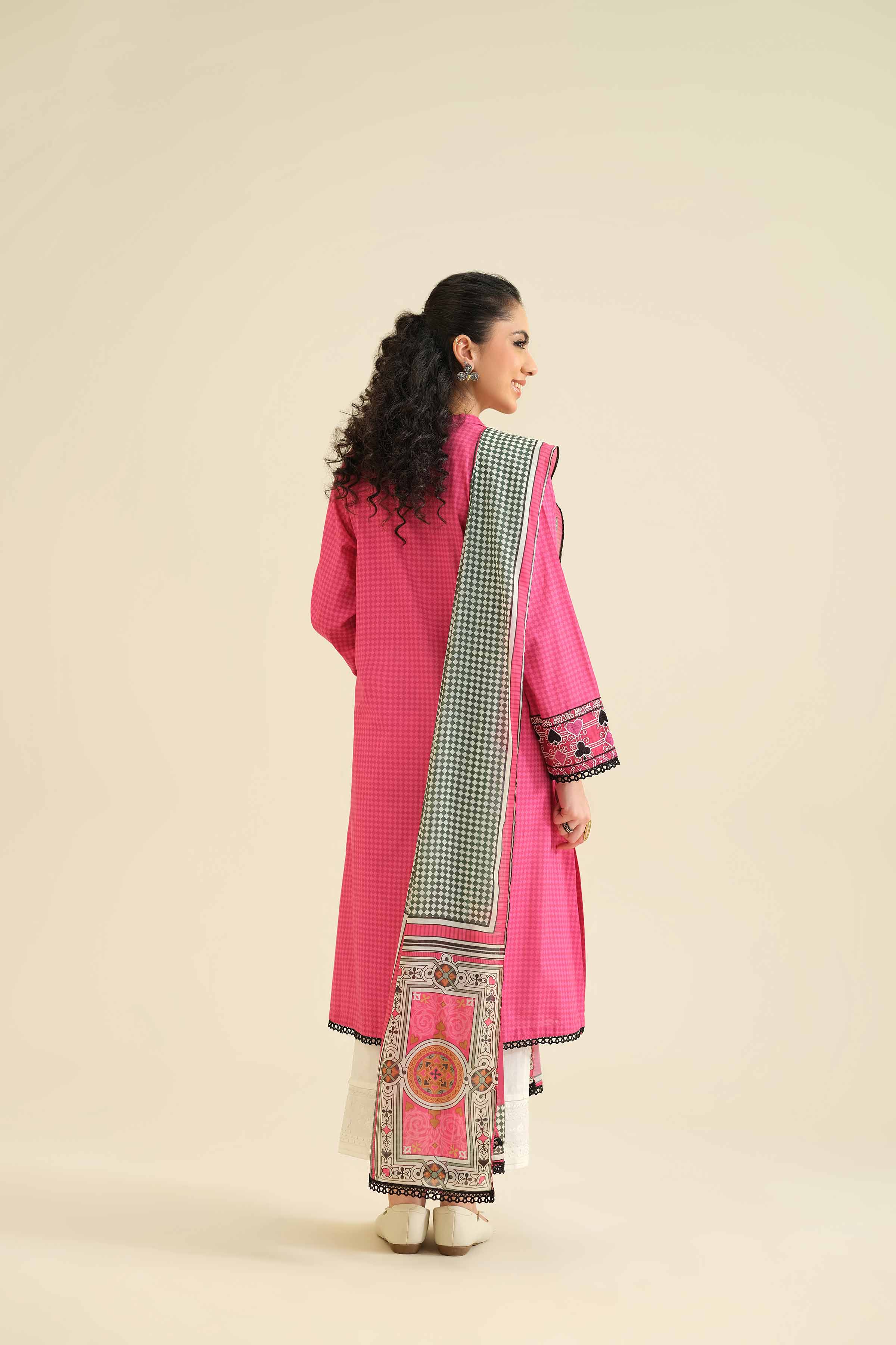 NISHATUAE - Pink Embroidered Cambric 2-piece Ready to wear Dress
