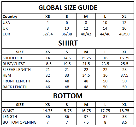 Size Guide