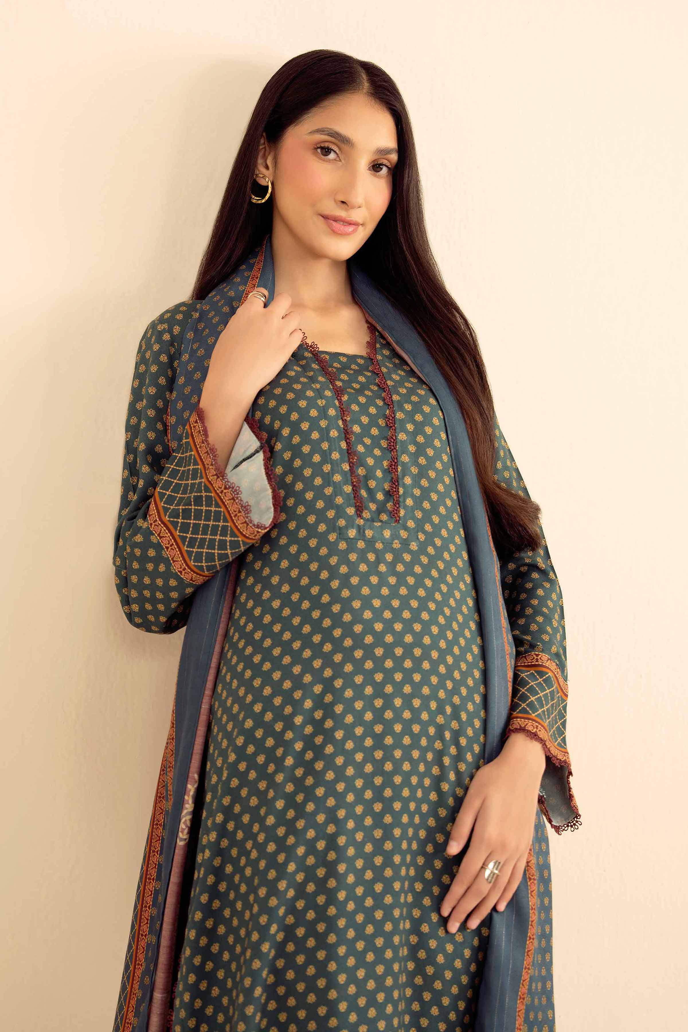 NISHATUAE - Green Printed Marina 2-piece Ready to wear Dress