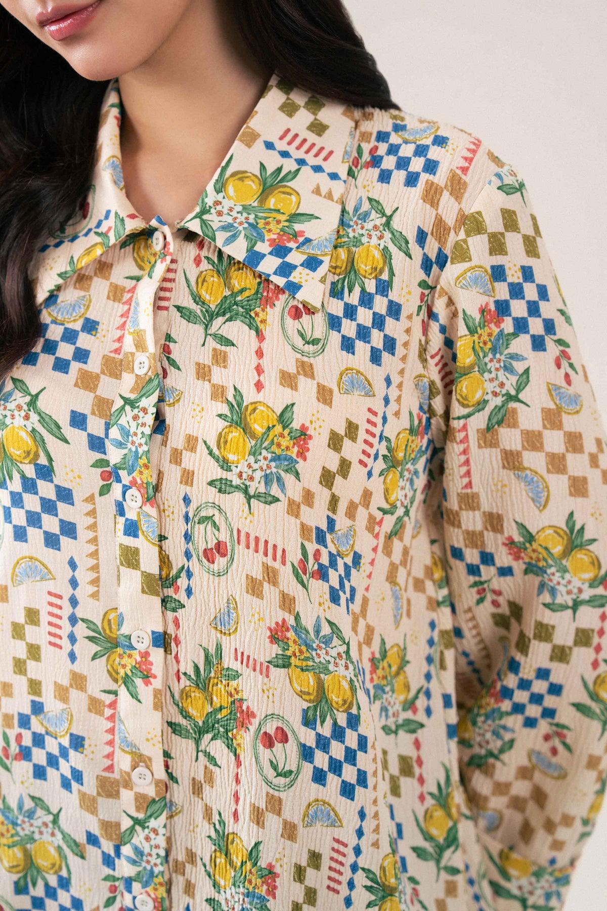 Printed Shirt - ST1J-AURA26WV3-3 for Women - Pret Collection | Nishat UAE | Shop Online