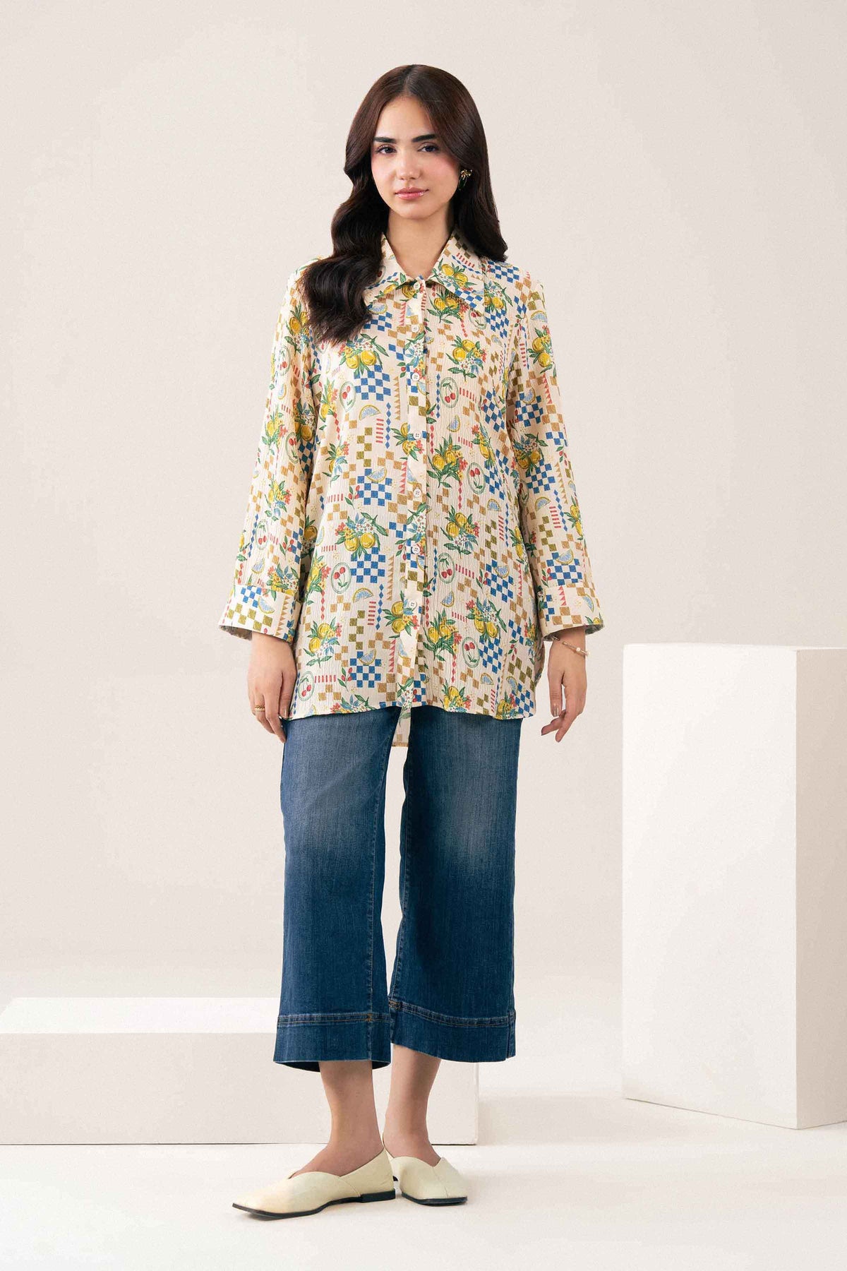 Printed Shirt - ST1J-AURA26WV3-3 for Women - Pret Collection | Nishat UAE | Shop Online