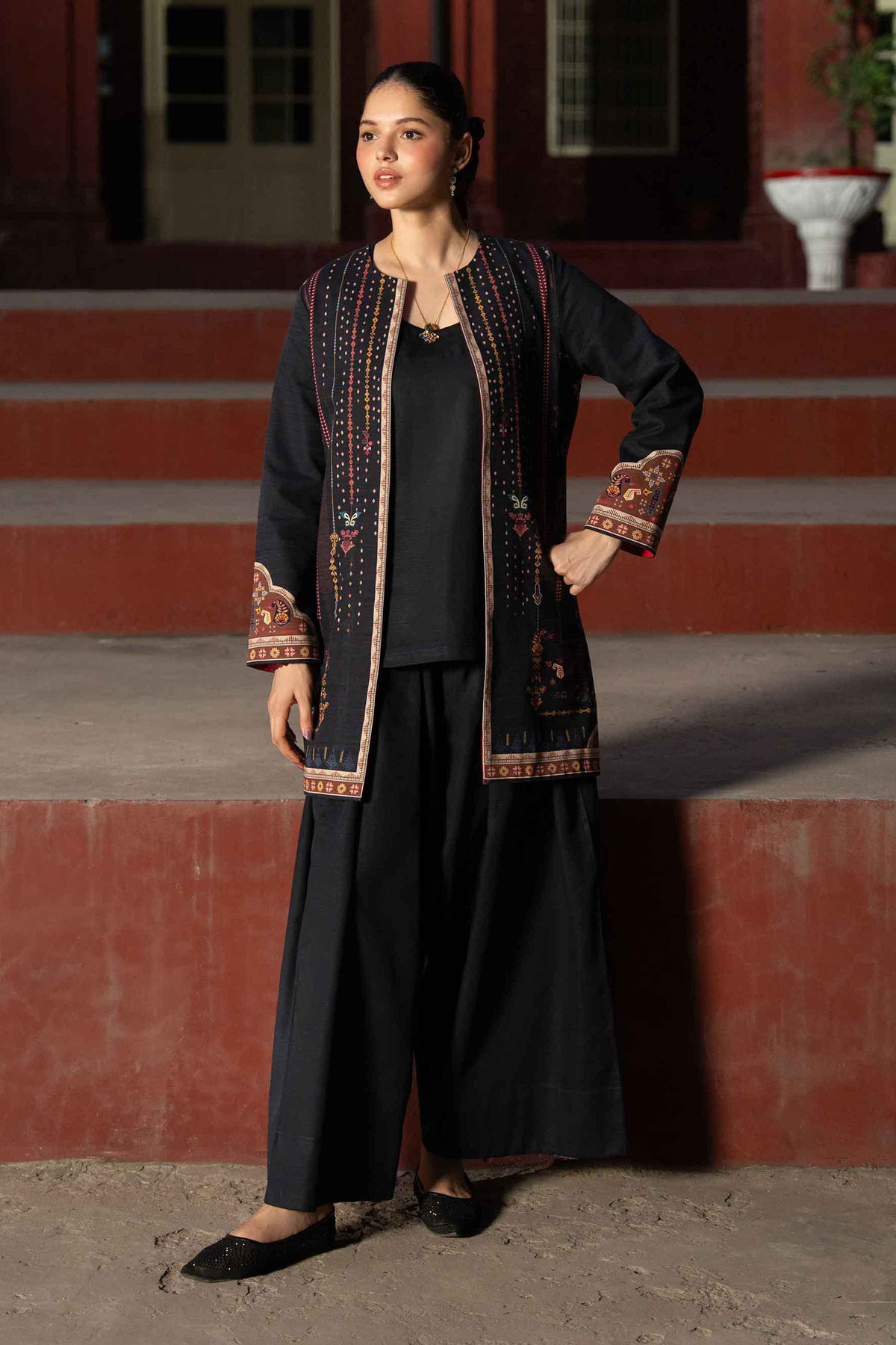 Printed Jacket - ST1J-PRET26WV2-2 for Women - Pret Collection | Nishat UAE | Shop Online