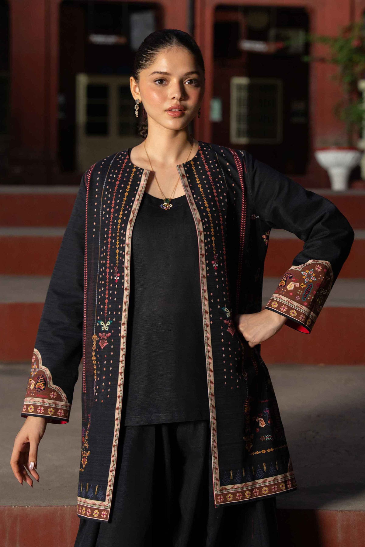 Printed Jacket - ST1J-PRET26WV2-2 for Women - Pret Collection | Nishat UAE | Shop Online