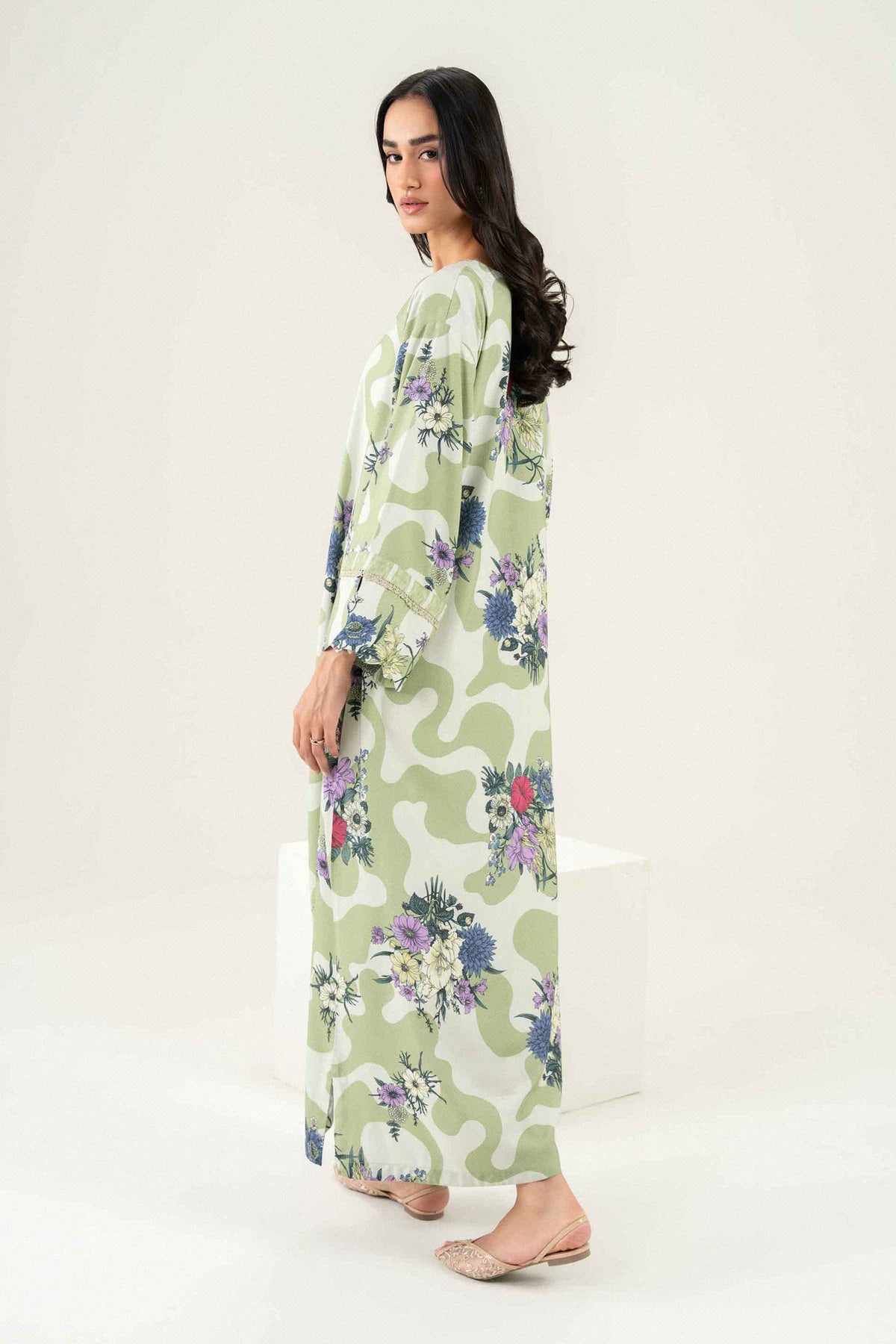 Printed Jalabiya - ST1S-JALA26WV1-1 for Women -  Pret Collection | Nishat UAE | Shop Online