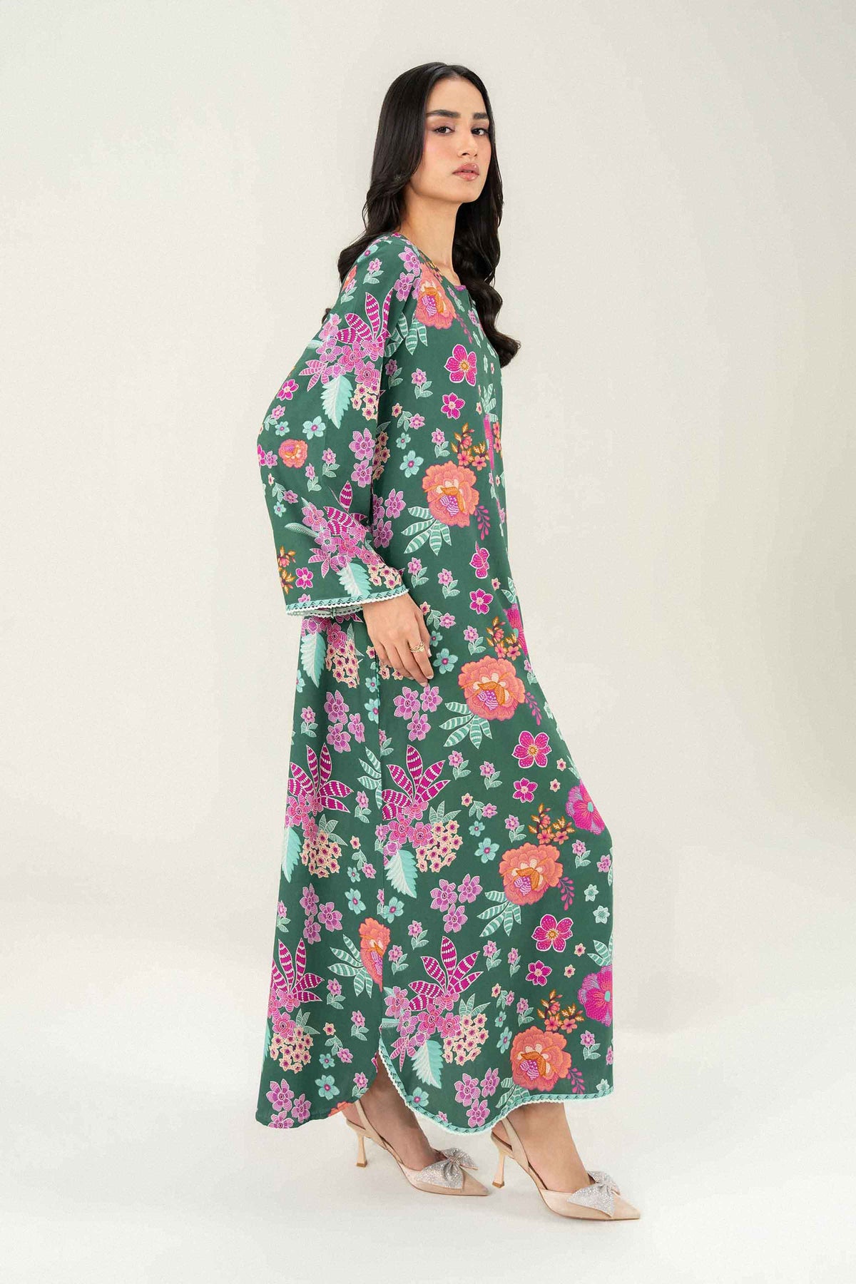 Printed Jalabiya - ST1S-JALA26WV2-1 for Women -  Pret Collection | Nishat UAE | Shop Online