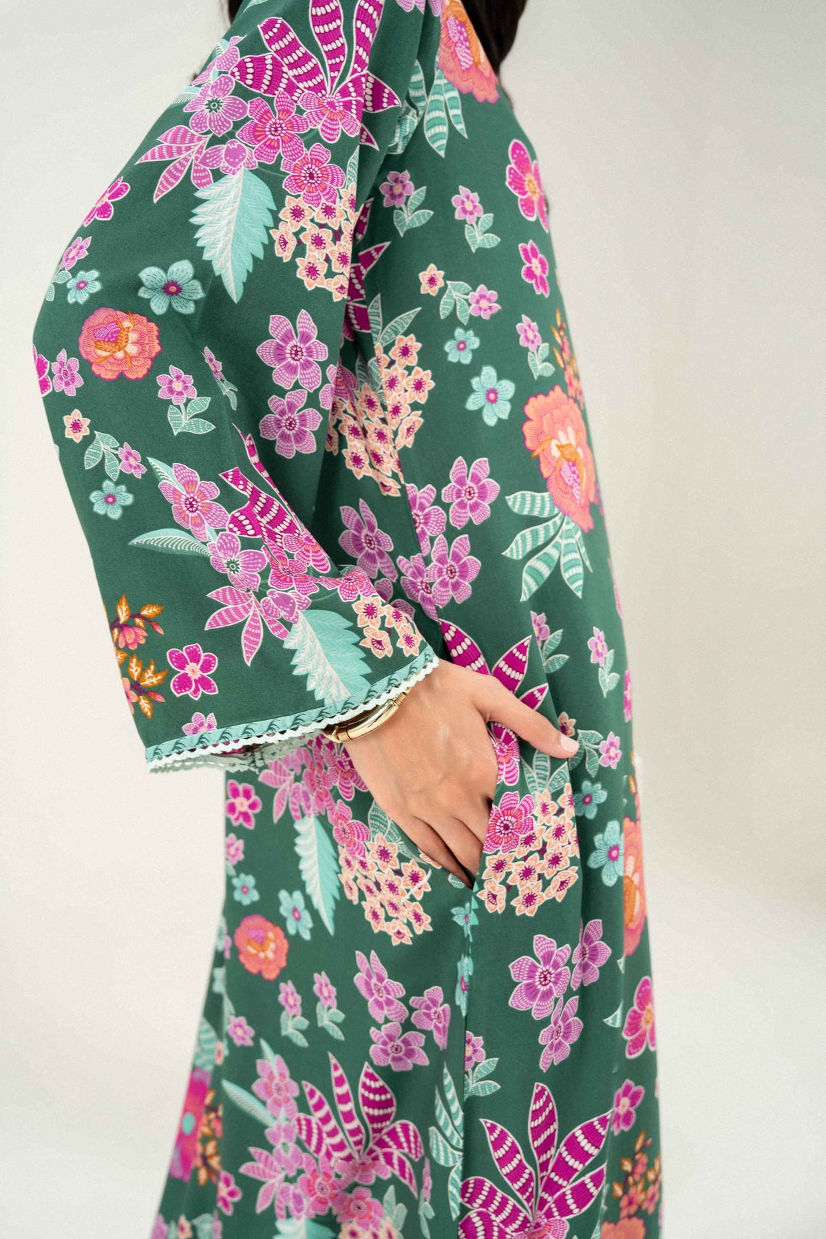 Printed Jalabiya - ST1S-JALA26WV2-1 for Women -  Pret Collection | Nishat UAE | Shop Online