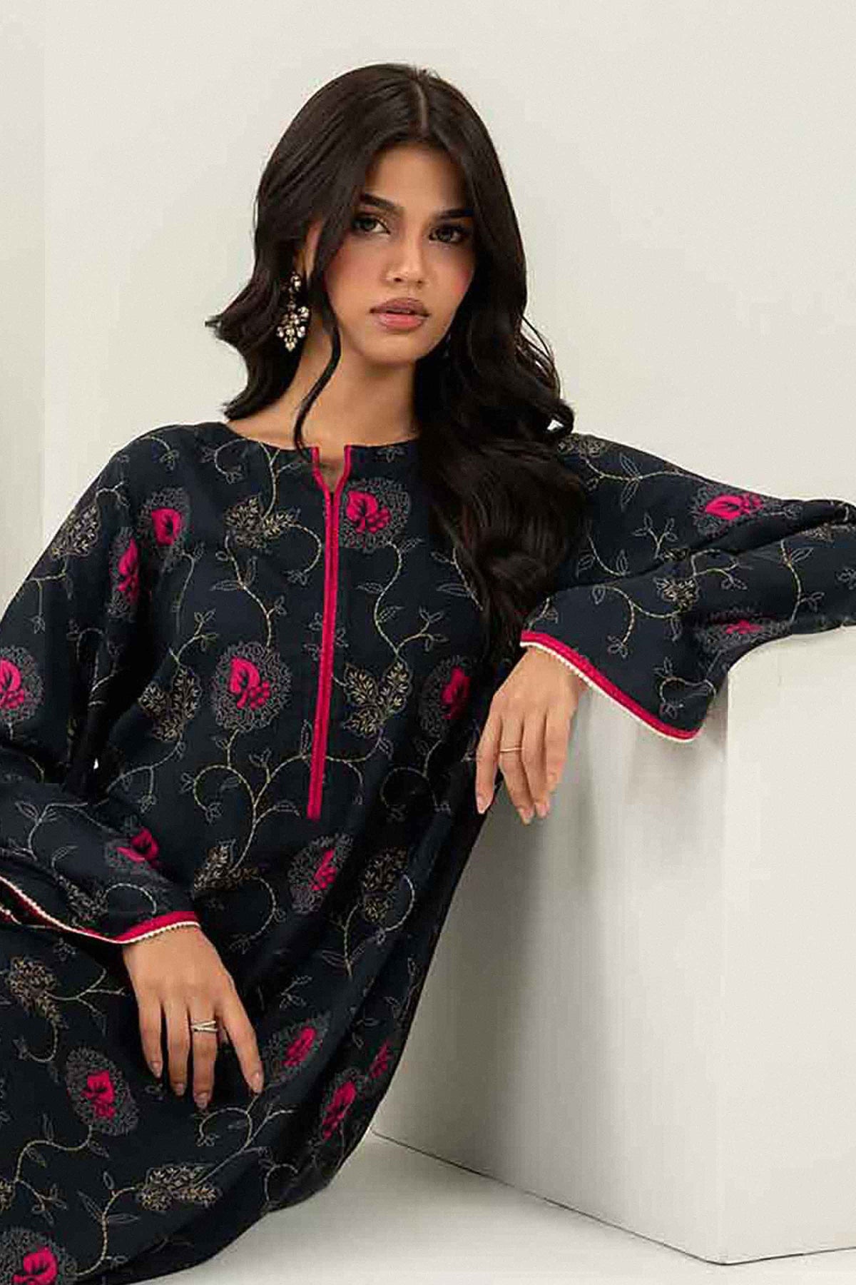 Printed Jalabiya - ST1S-JALA26WV2-3 for Women -  Pret Collection | Nishat UAE | Shop Online
