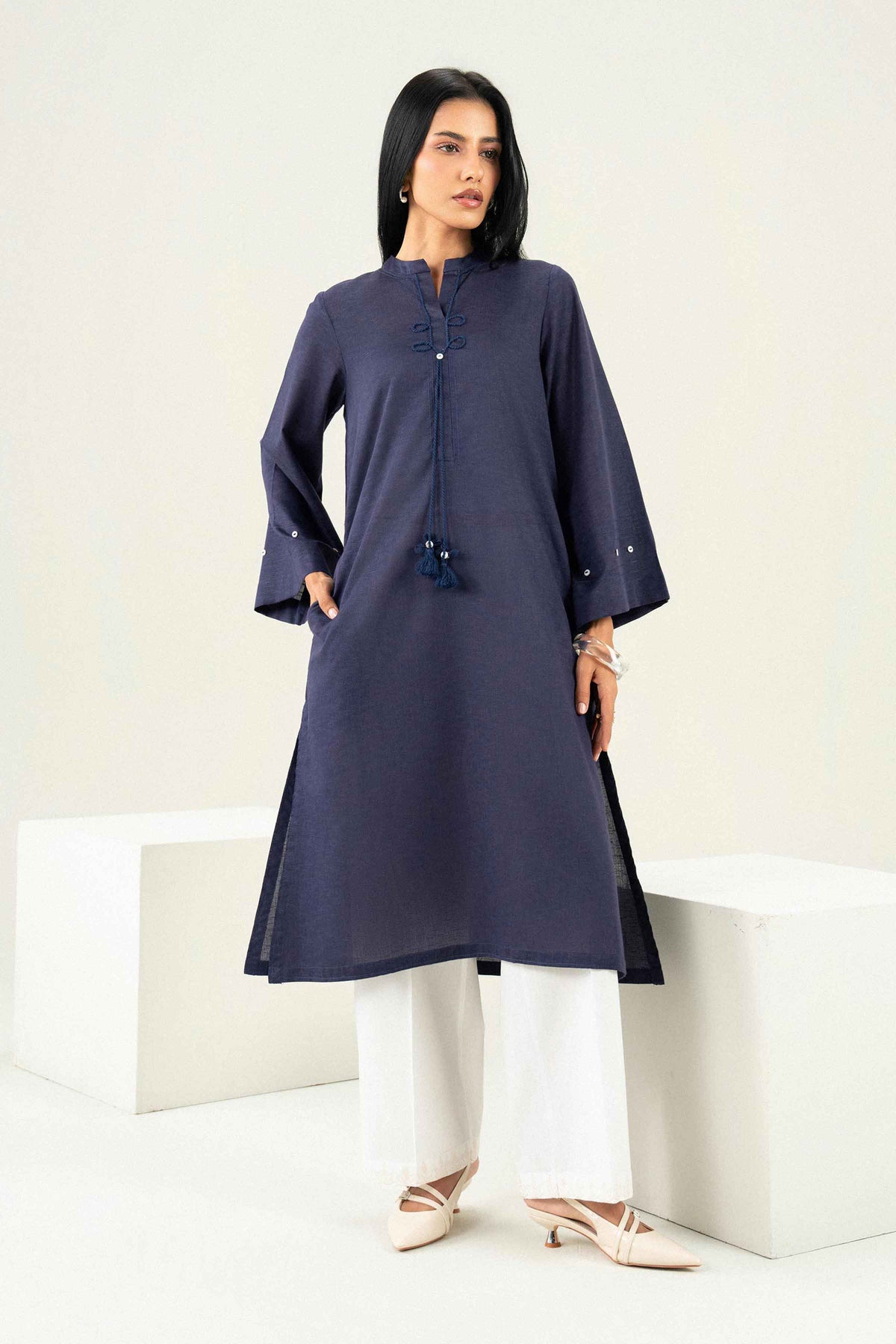Solid Shirt - ST1S-PRET26WV2-4  for Women - Pret Collection | Nishat UAE | Shop Online