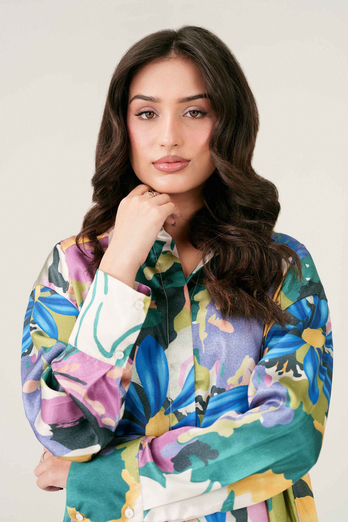 Multi Printed Shirt in Silk ready-to-wear