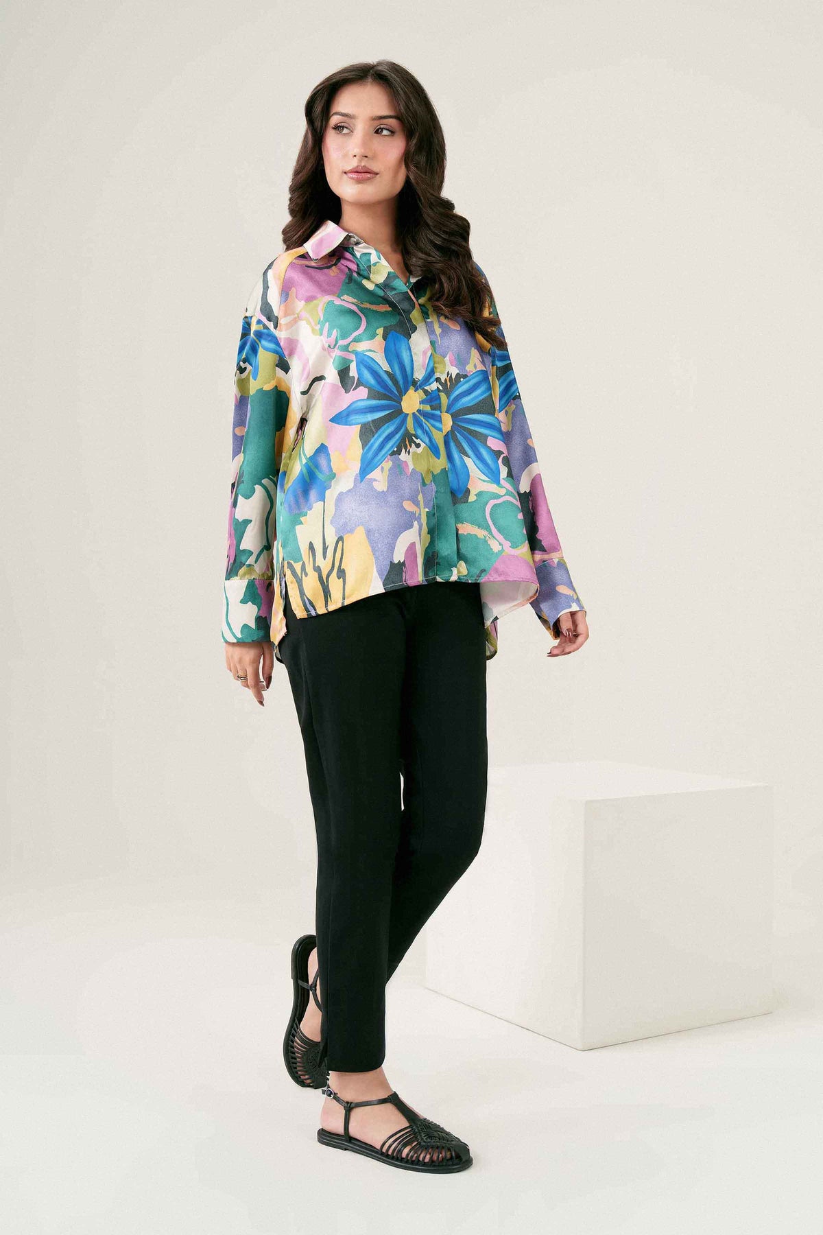 Multi Printed Shirt in Silk ready-to-wear