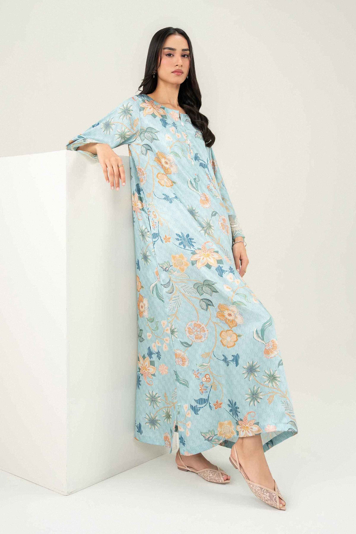 Printed Embroidered Jalabiya - ST1SE-JALA26WV1-5 for Women -  Pret Collection | Nishat UAE | Shop Online